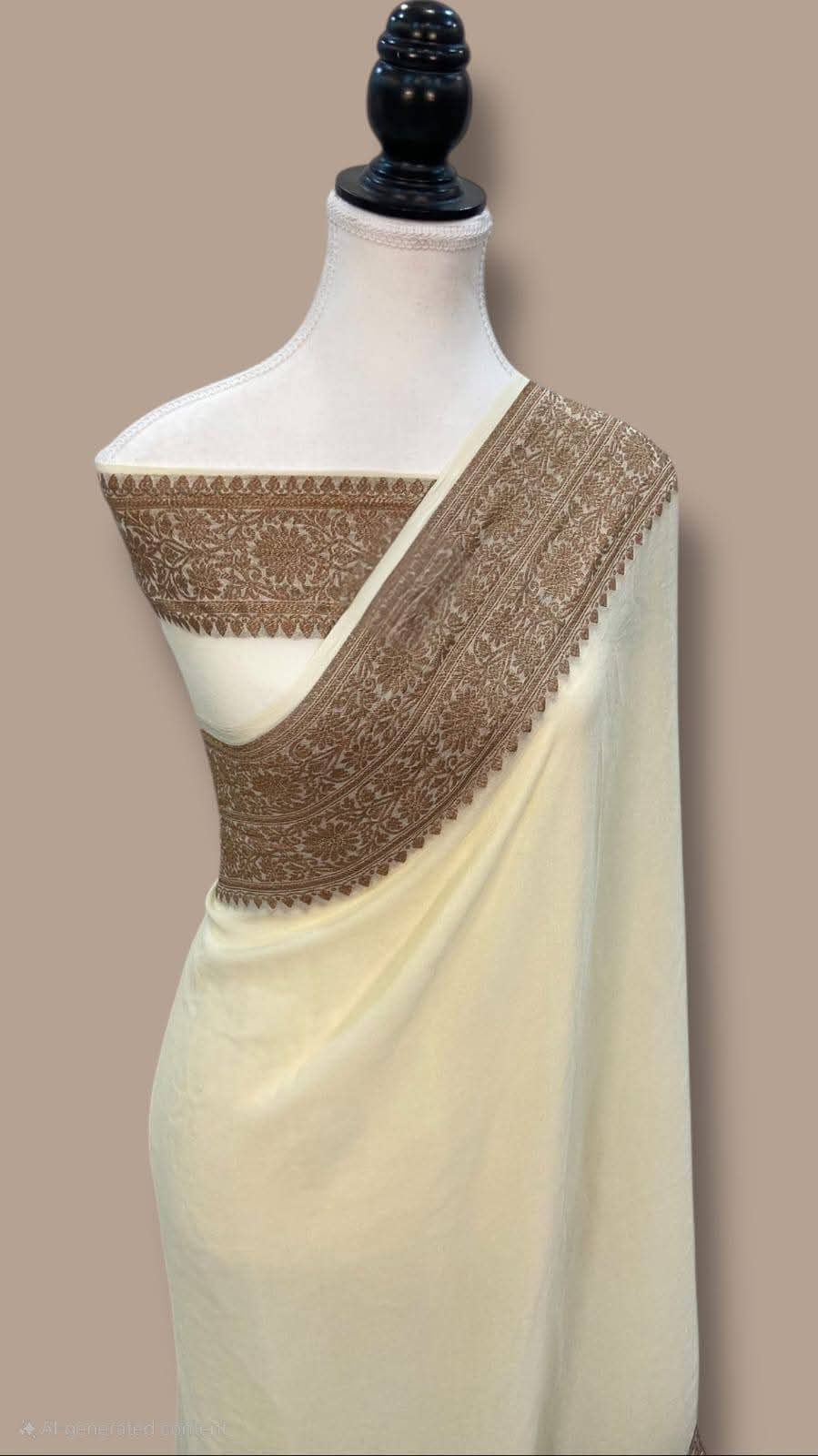 BANARASI HANDLOOM PURE KHADI GEORGETTE SAREE