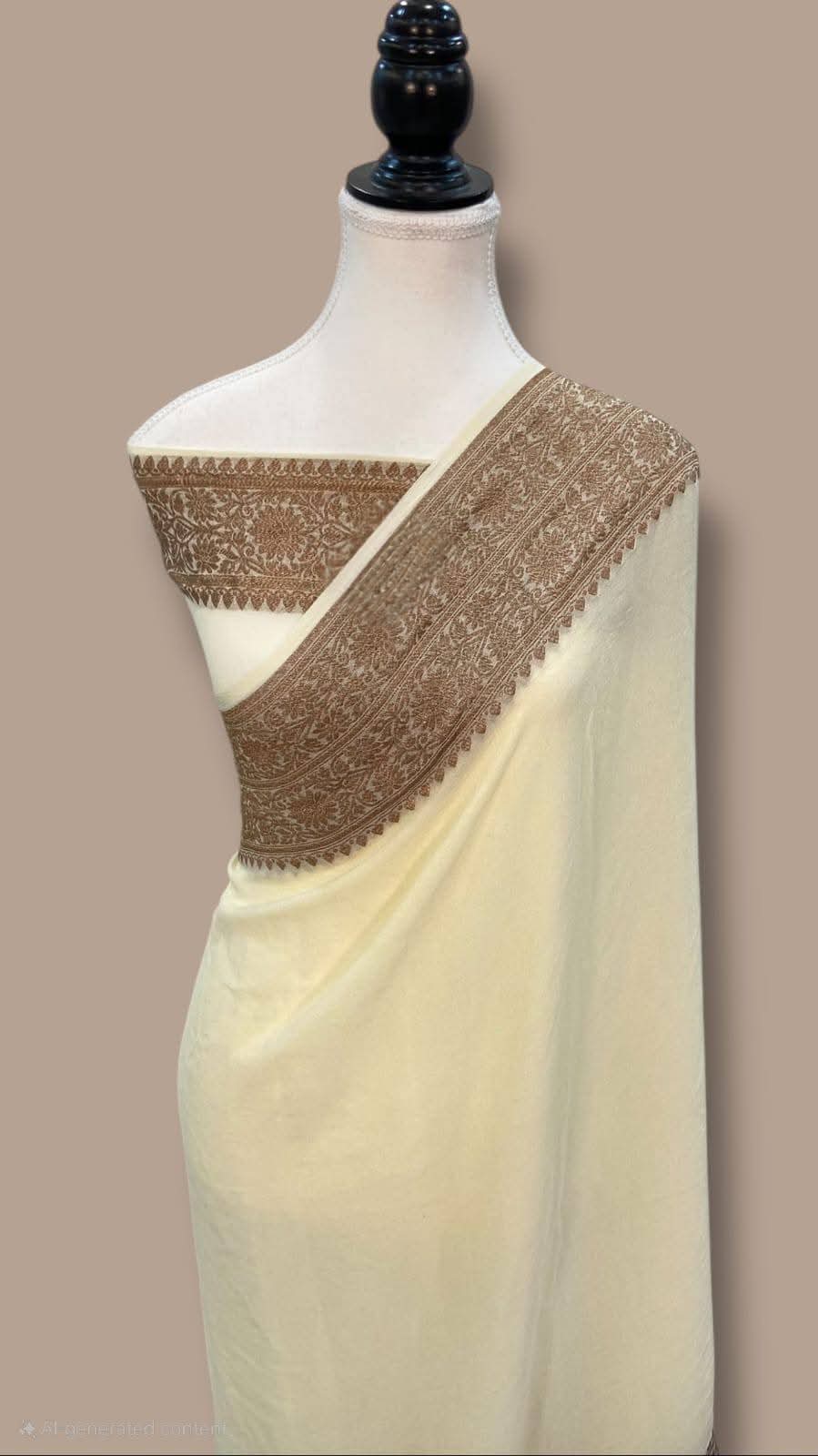 BANARASI HANDLOOM PURE KHADI GEORGETTE SAREE