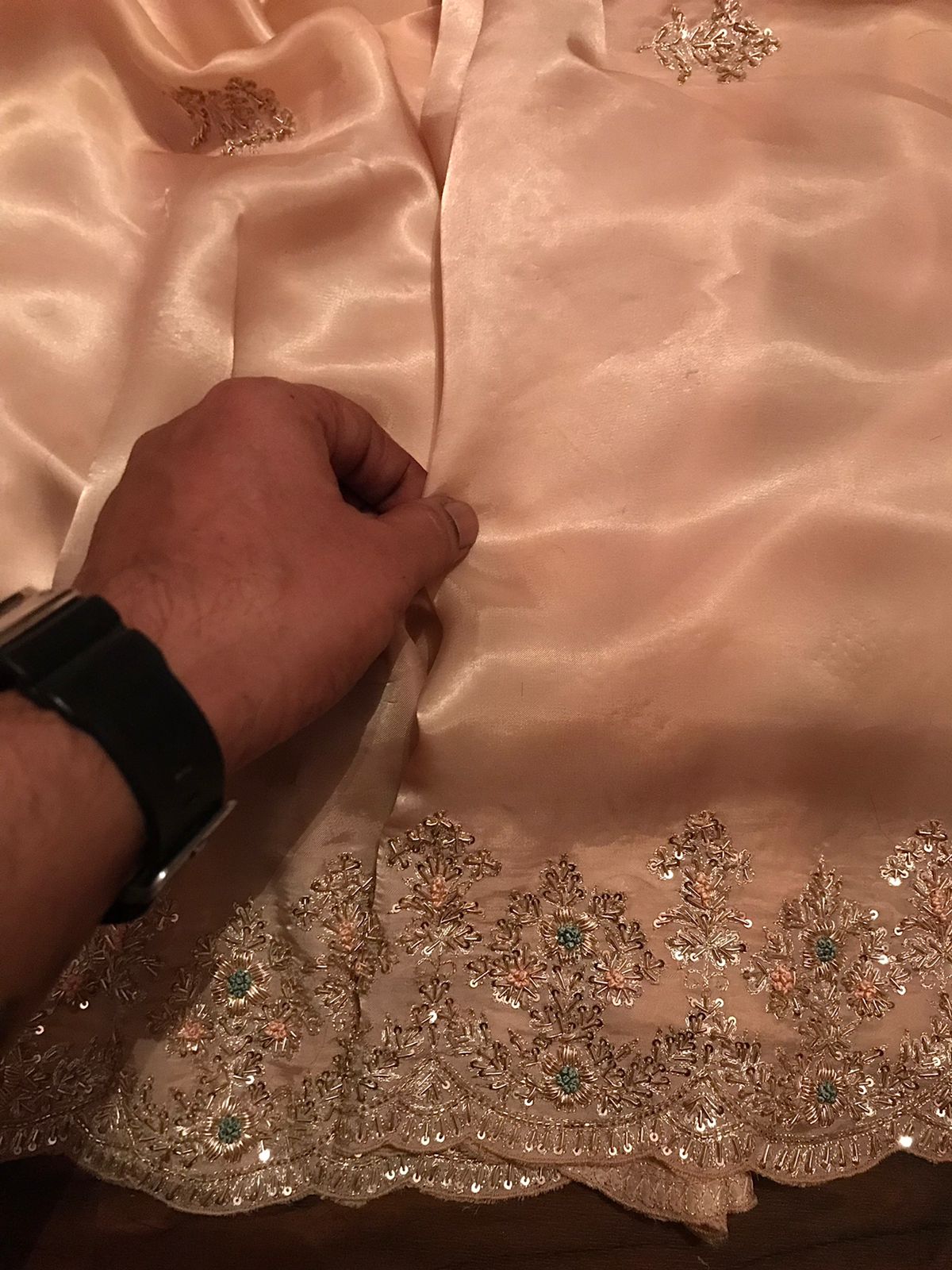 Luxury Organza Silk Saree with Lavish Zardozi & Running Handwork Blouse