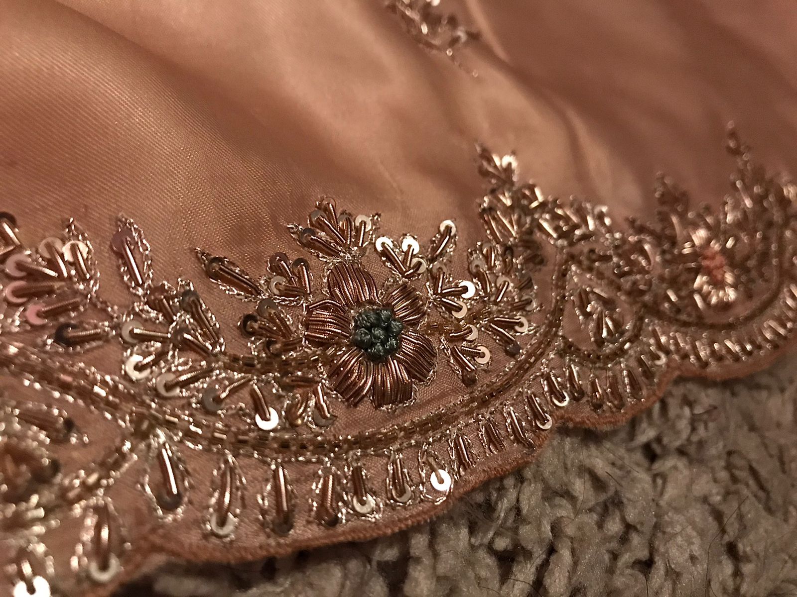 Luxury Organza Silk Saree with Lavish Zardozi & Running Handwork Blouse