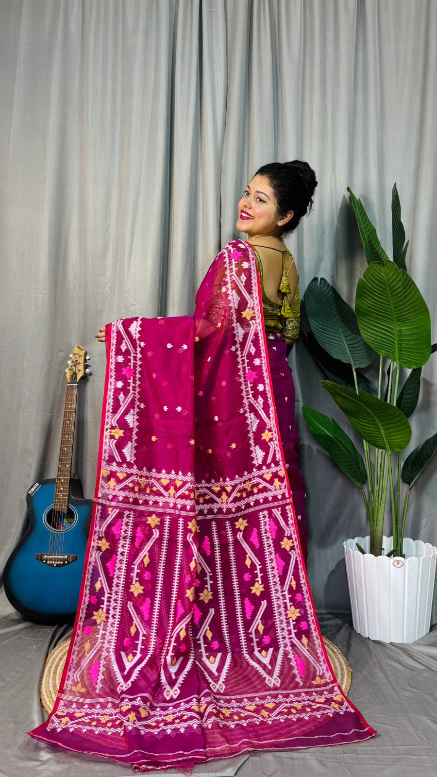 Exclusive Korat Dhakai Jamdani Saree – All-Over Work | Premium Weaving Collection