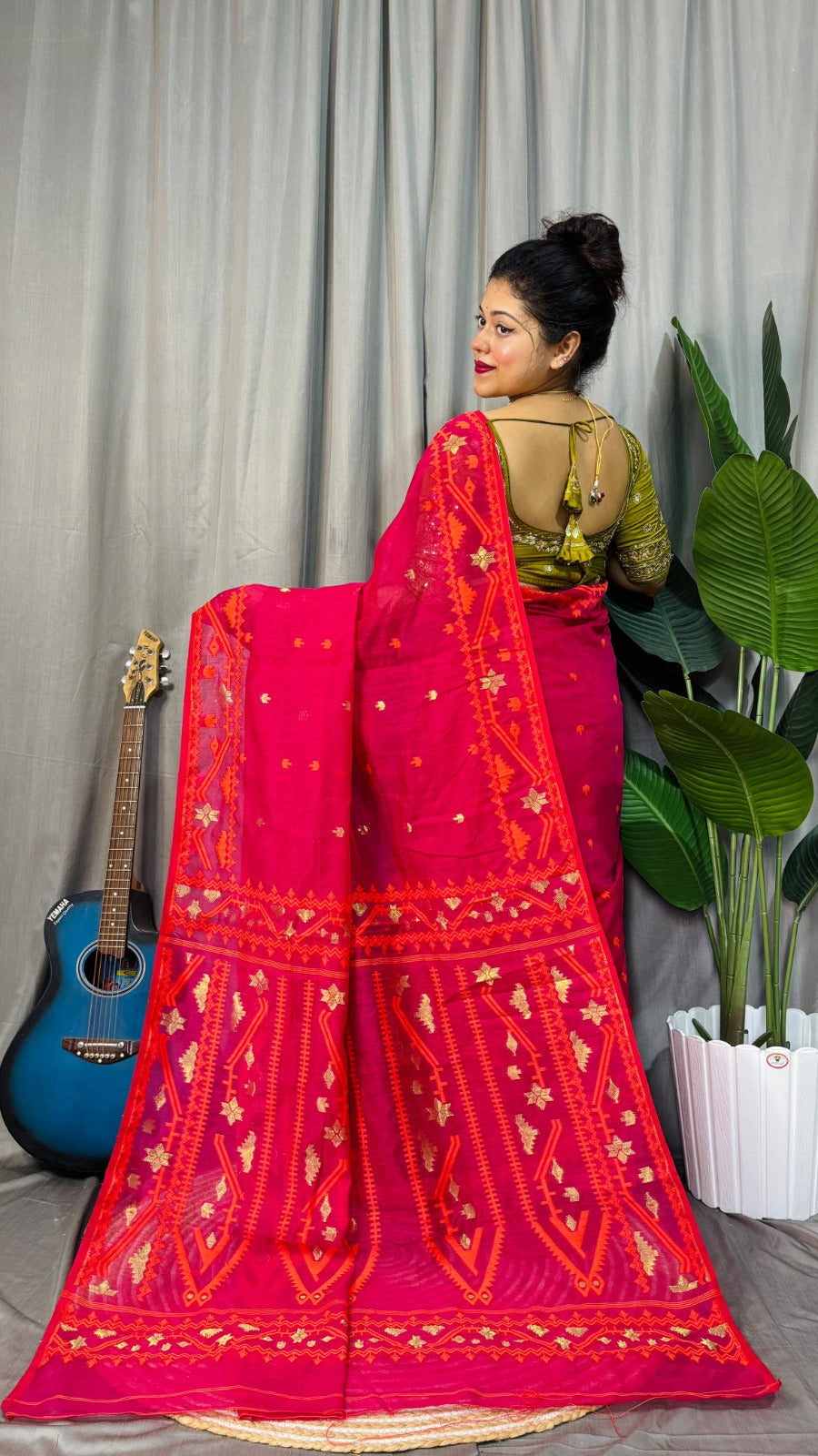 Exclusive Korat Dhakai Jamdani Saree – All-Over Work | Premium Weaving Collection