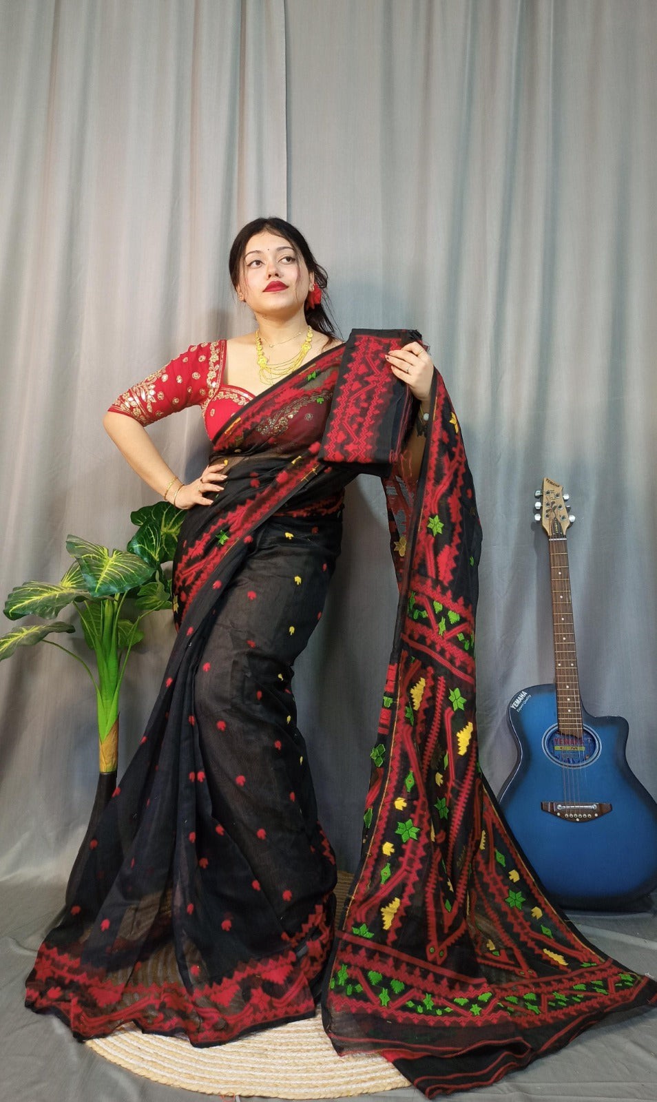 Exclusive Korat Dhakai Jamdani Saree – All-Over Work | Premium Weaving Collection