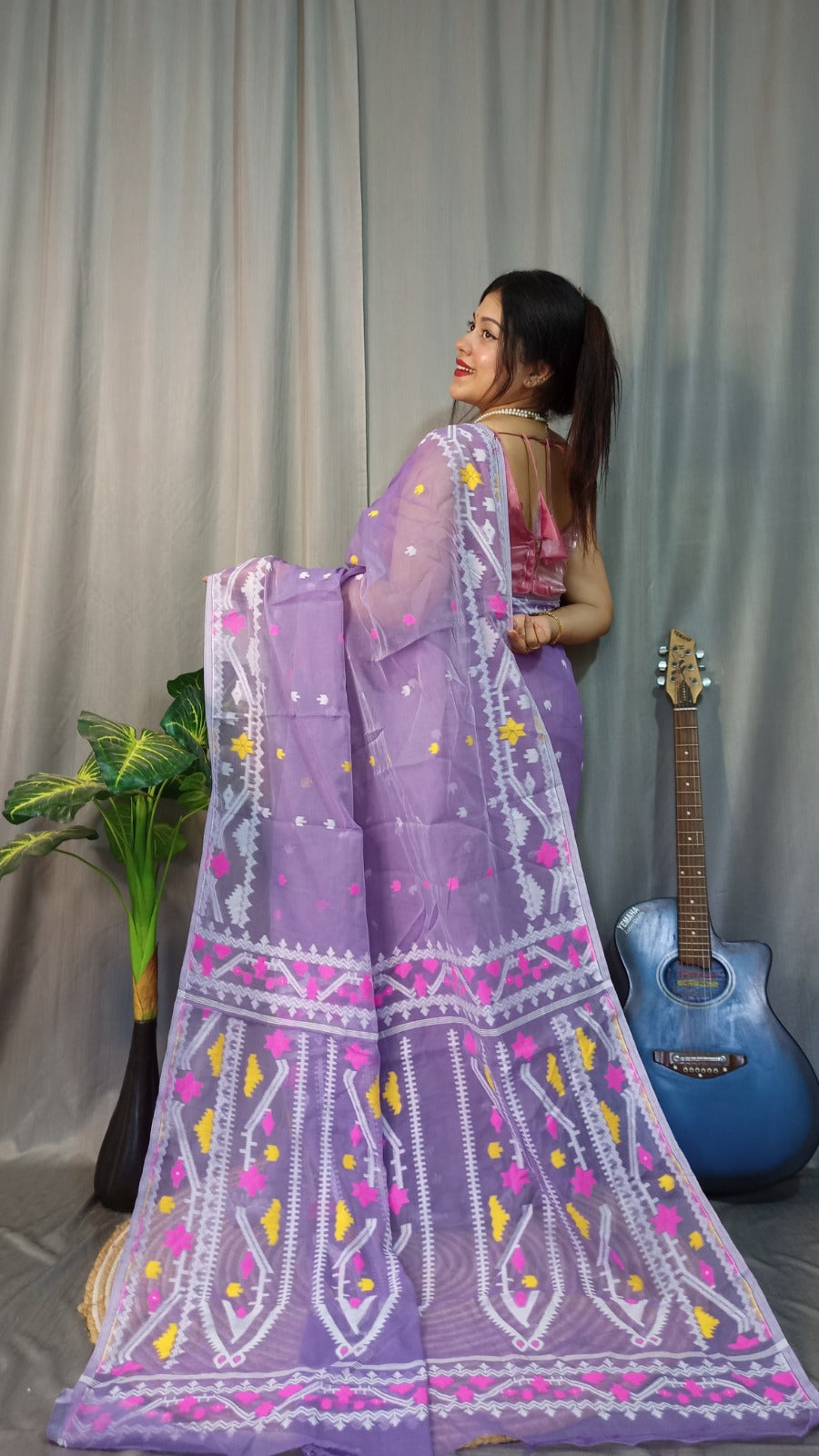 Exclusive Korat Dhakai Jamdani Saree – All-Over Work | Premium Weaving Collection