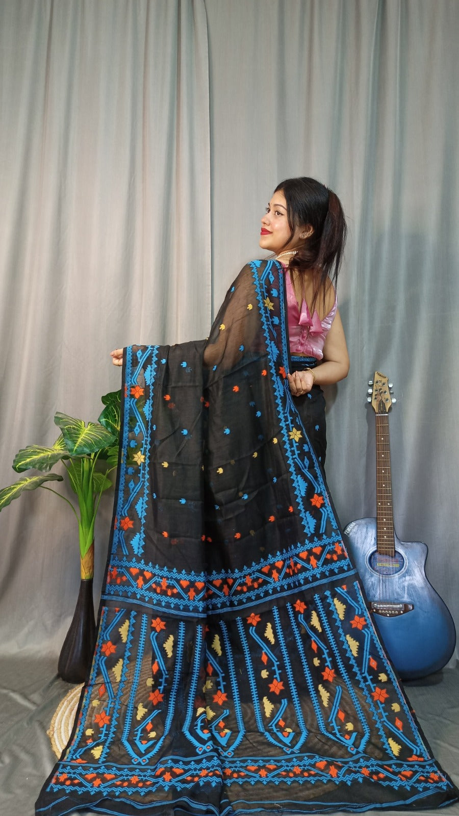 Exclusive Korat Dhakai Jamdani Saree – All-Over Work | Premium Weaving Collection