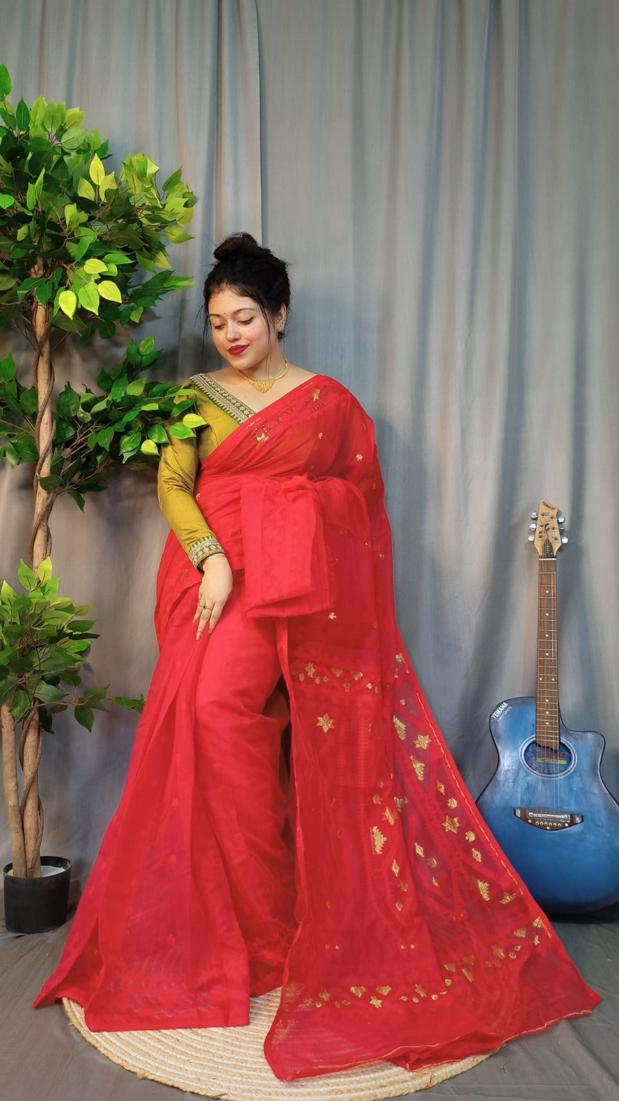 Exclusive Korat Dhakai Jamdani Saree – All-Over Work | Premium Weaving Collection