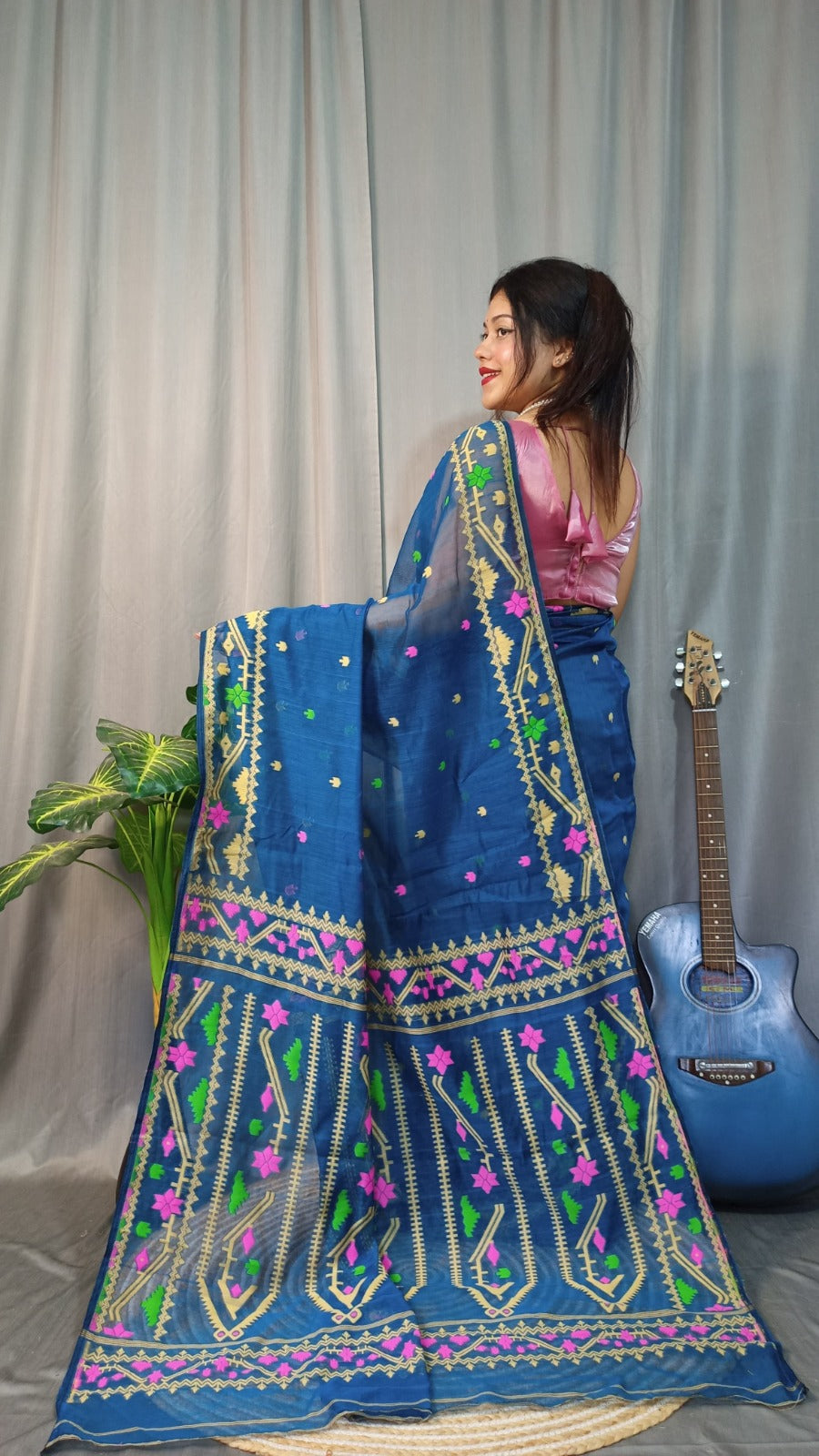 Exclusive Korat Dhakai Jamdani Saree – All-Over Work | Premium Weaving Collection