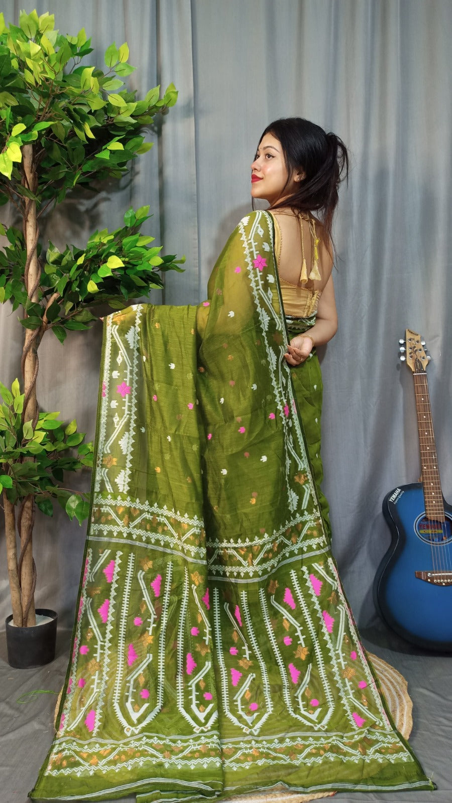 Exclusive Korat Dhakai Jamdani Saree – All-Over Work | Premium Weaving Collection