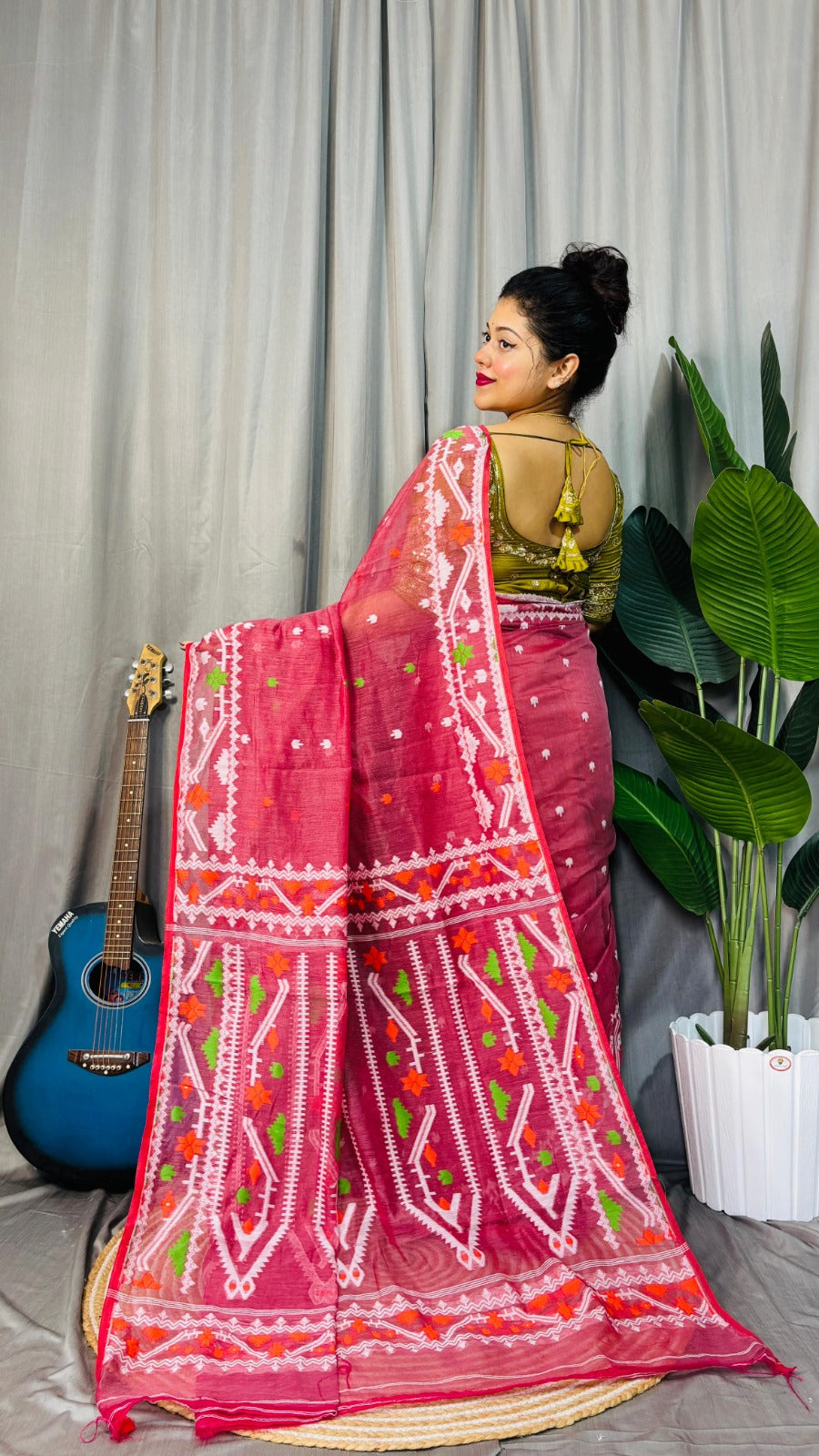 Exclusive Korat Dhakai Jamdani Saree – All-Over Work | Premium Weaving Collection