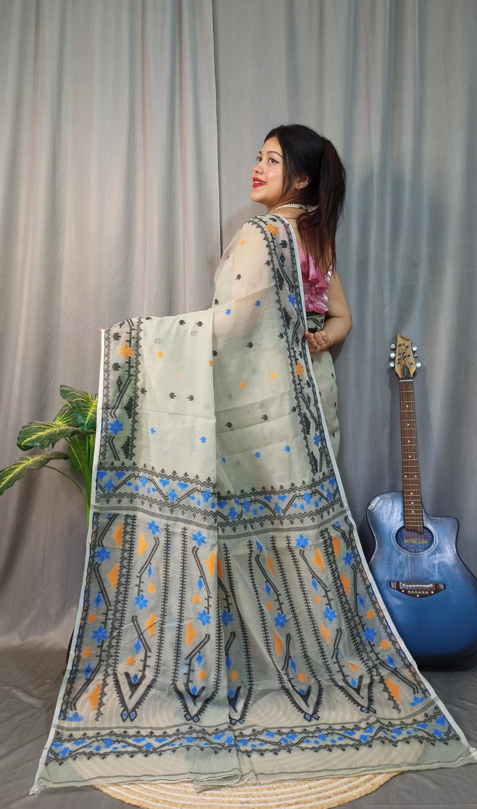 Exclusive Korat Dhakai Jamdani Saree – All-Over Work | Premium Weaving Collection