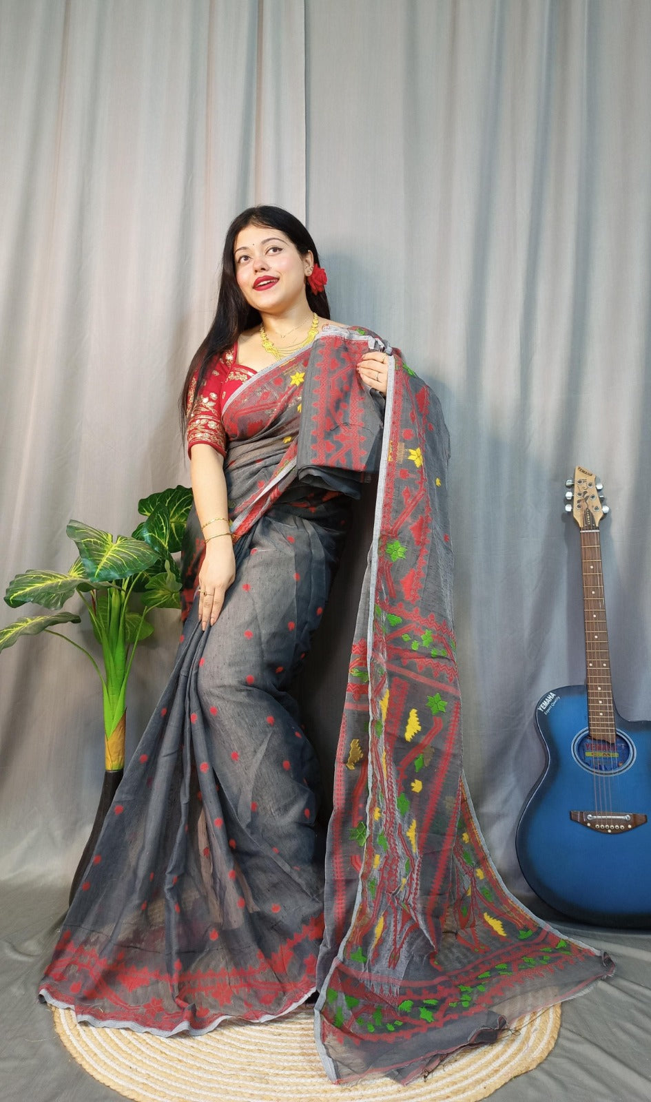 Exclusive Korat Dhakai Jamdani Saree – All-Over Work | Premium Weaving Collection