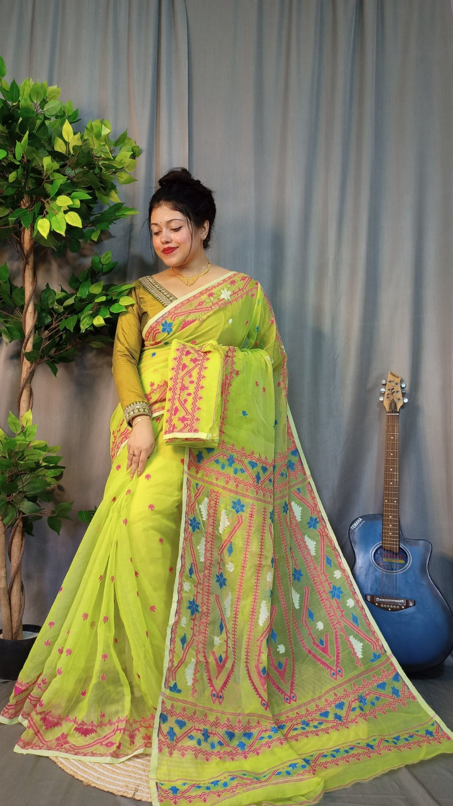 Exclusive Korat Dhakai Jamdani Saree – All-Over Work | Premium Weaving Collection