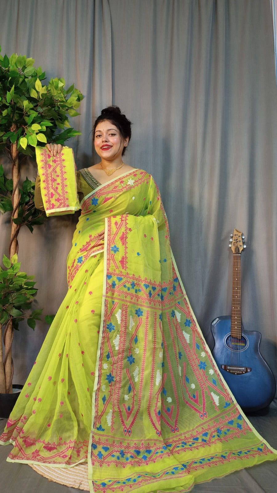 Exclusive Korat Dhakai Jamdani Saree – All-Over Work | Premium Weaving Collection