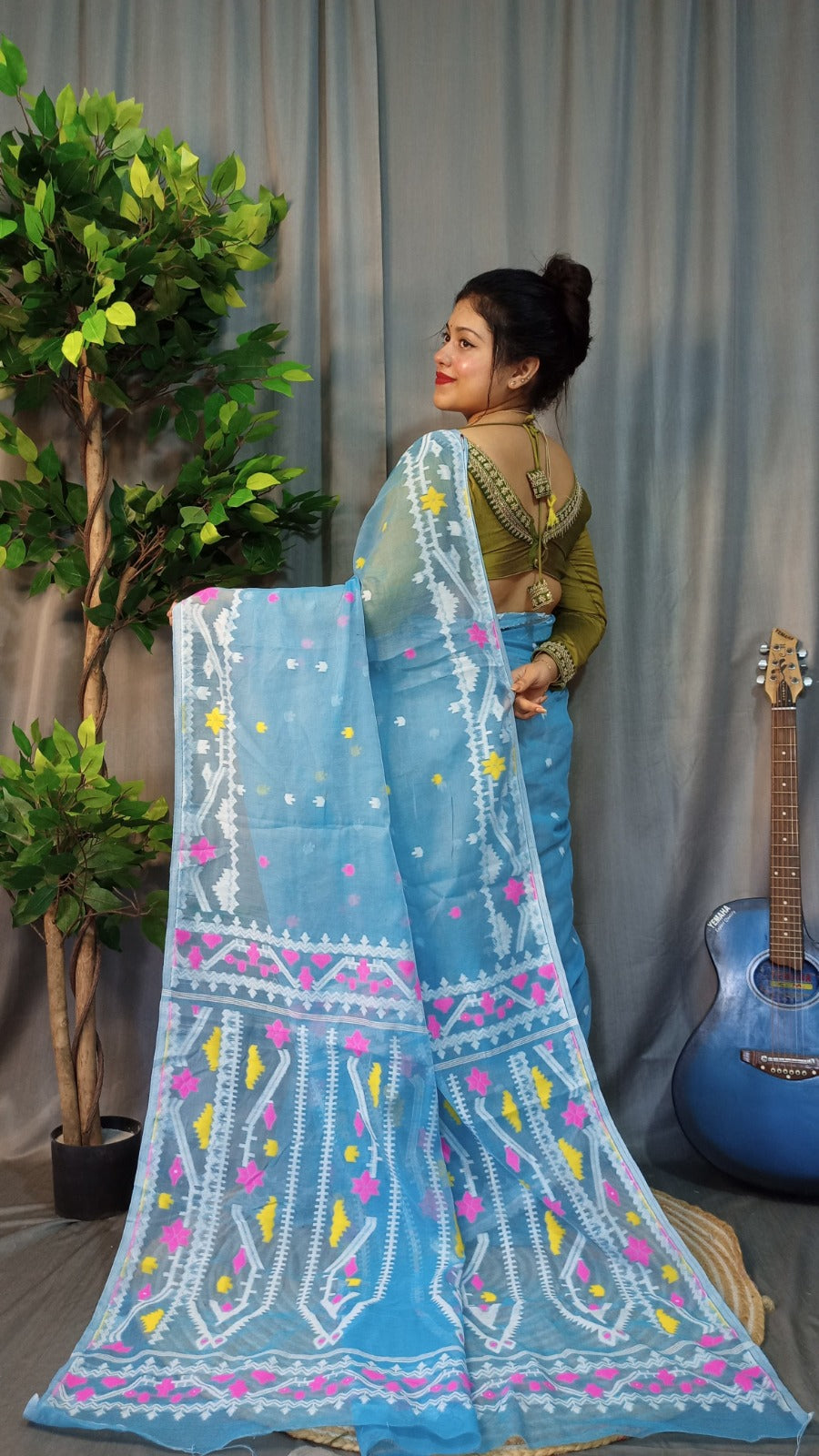 Exclusive Korat Dhakai Jamdani Saree – All-Over Work | Premium Weaving Collection