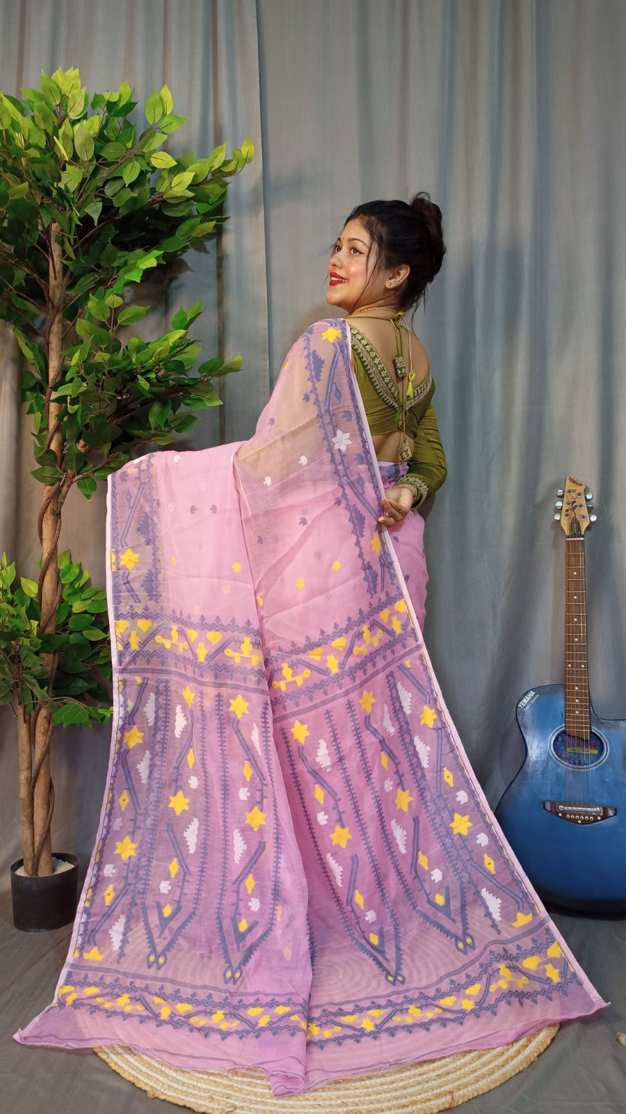 Exclusive Korat Dhakai Jamdani Saree – All-Over Work | Premium Weaving Collection