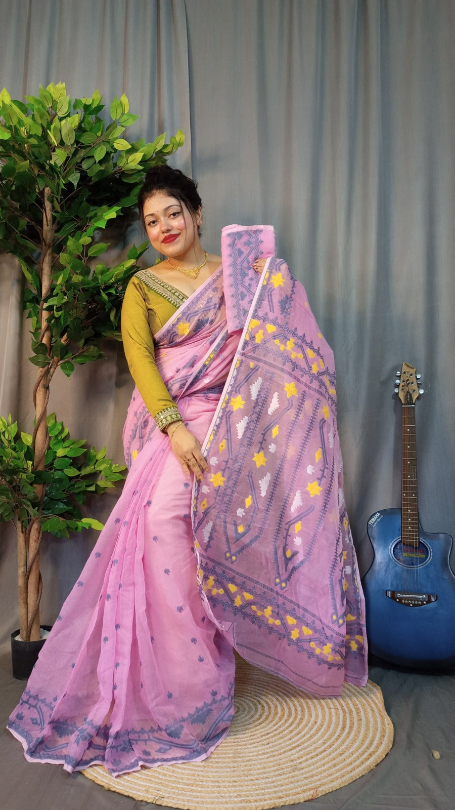 Exclusive Korat Dhakai Jamdani Saree – All-Over Work | Premium Weaving Collection