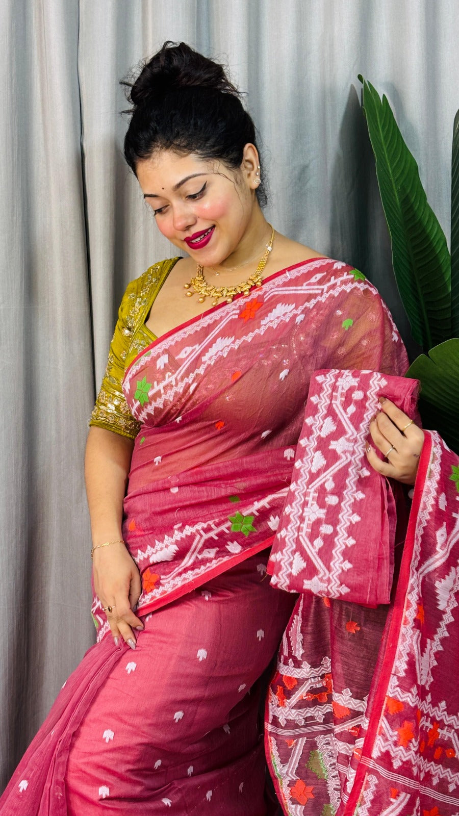 Exclusive Korat Dhakai Jamdani Saree – All-Over Work | Premium Weaving Collection