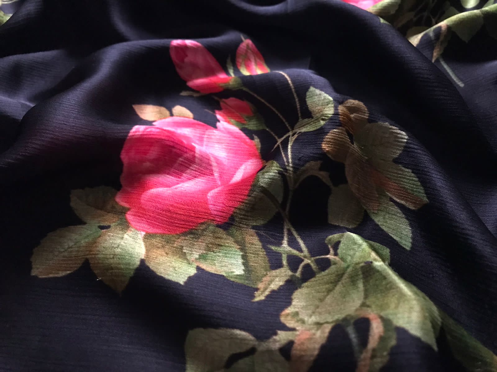 “Elegant Sabyasachi Style Black Saree with Statement Floral Print & Exclusive Lace Borders”