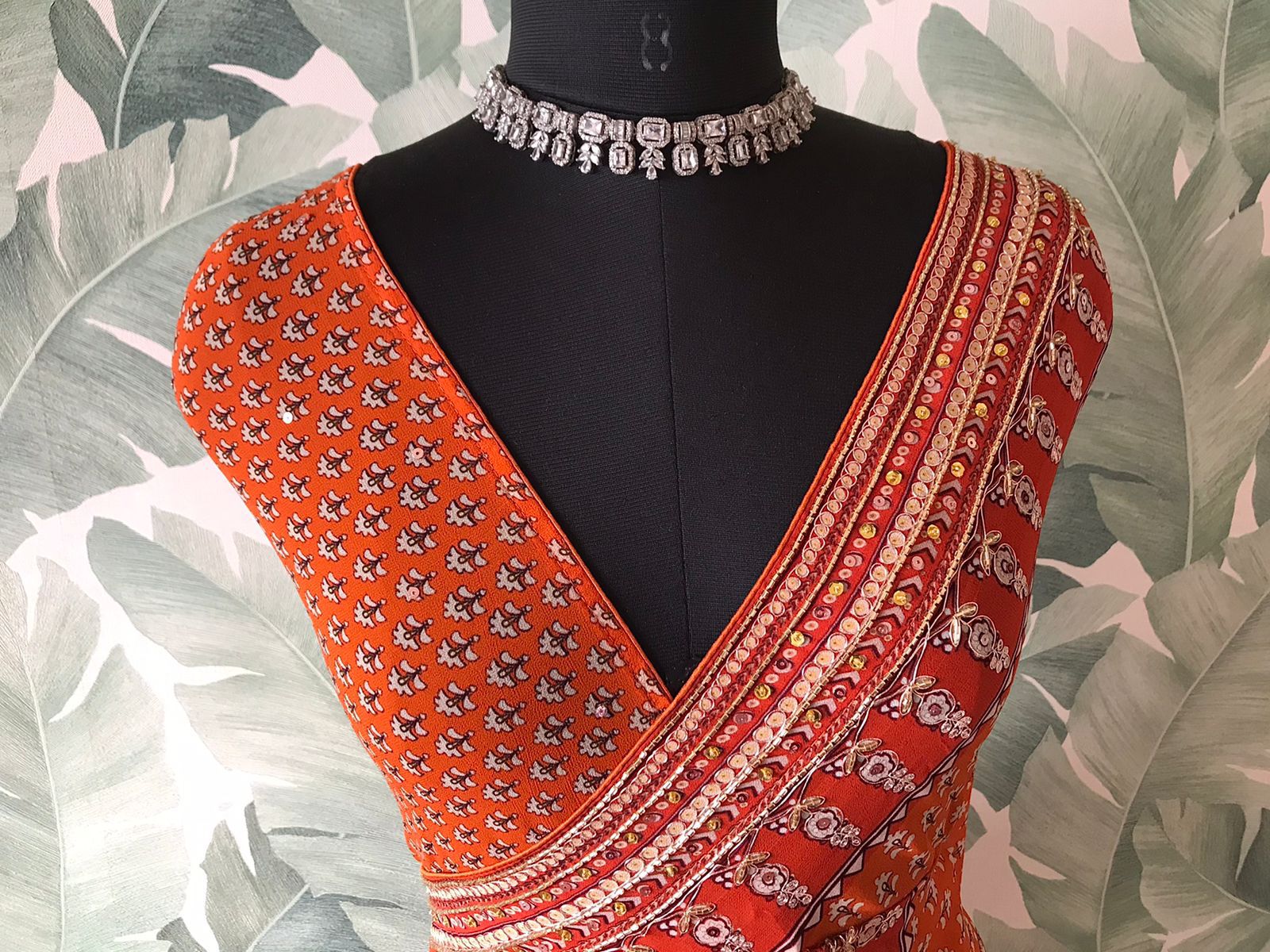 Kareena-Inspired Premium Georgette Saree with Sequins & Cut-Dana Handwork