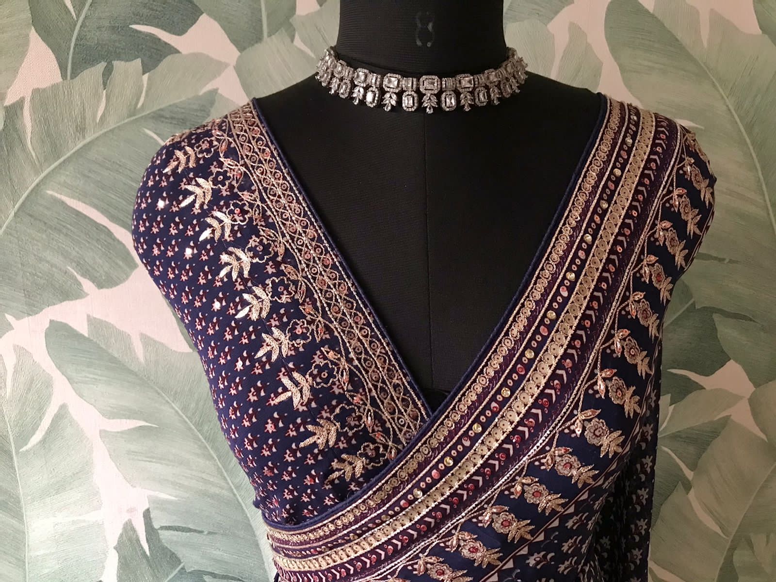 Kareena-Inspired Premium Georgette Saree with Sequins & Cut-Dana Handwork