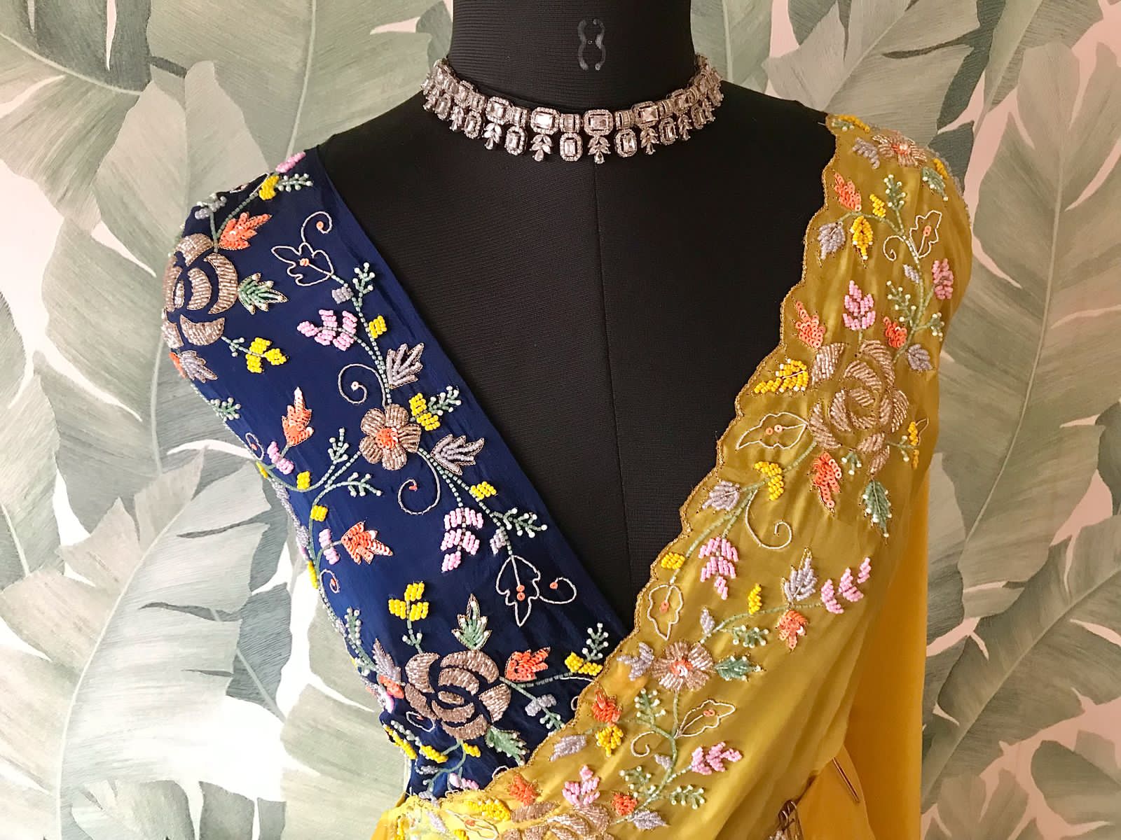 Elegant Designer Organza Silk Saree with Pearl Sequins & Heavy Handwork Blouse