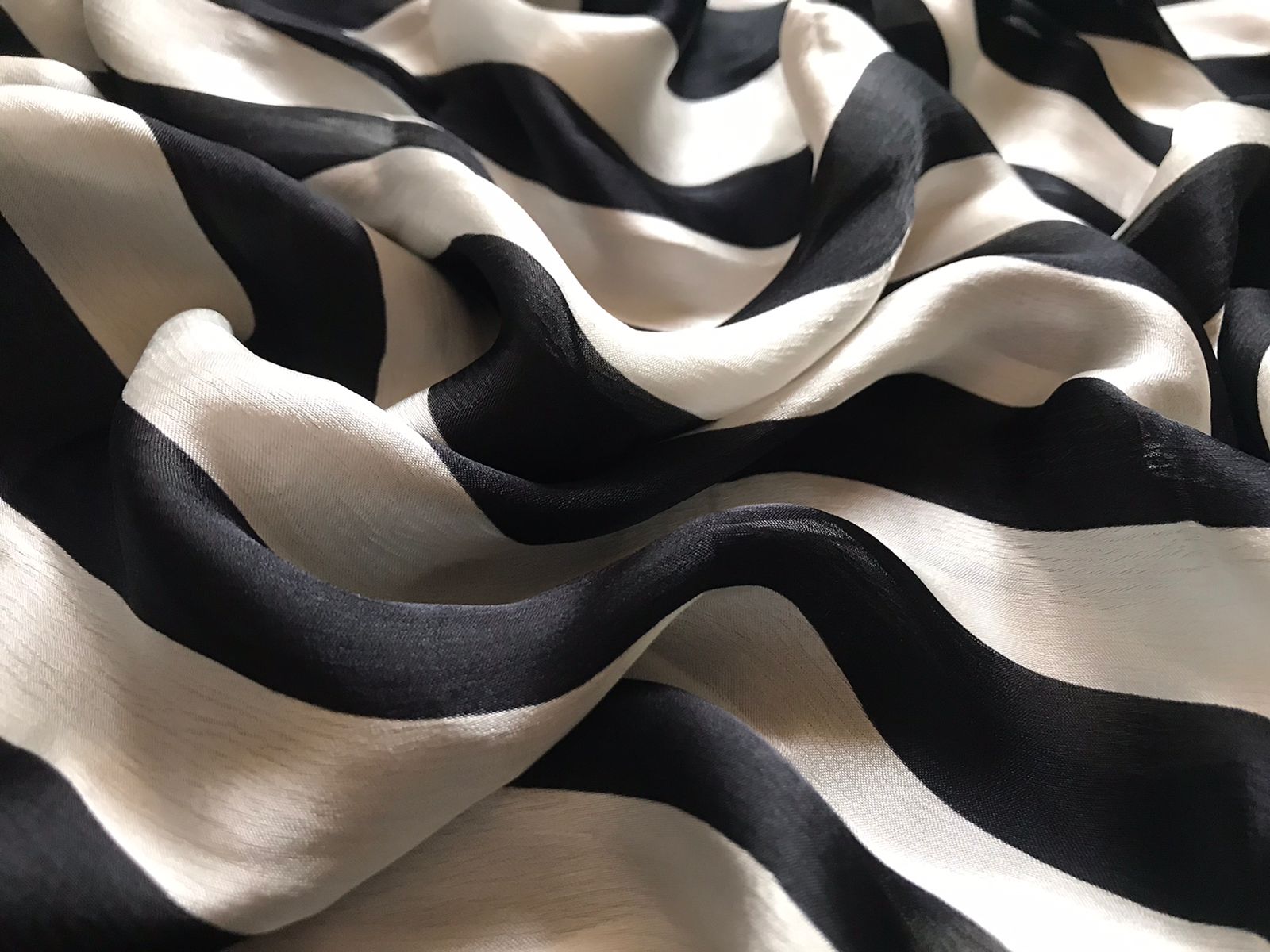 Luxurious Chinnon Satin Silk Saree with Designer Lace Border & Contrast Black Blouse