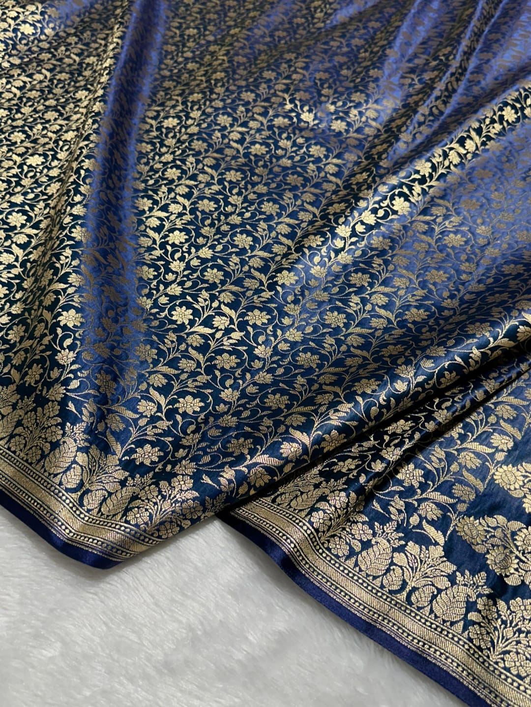 Designer Banaras Mashru Katan Silk Saree with Royal Brocade Weaving