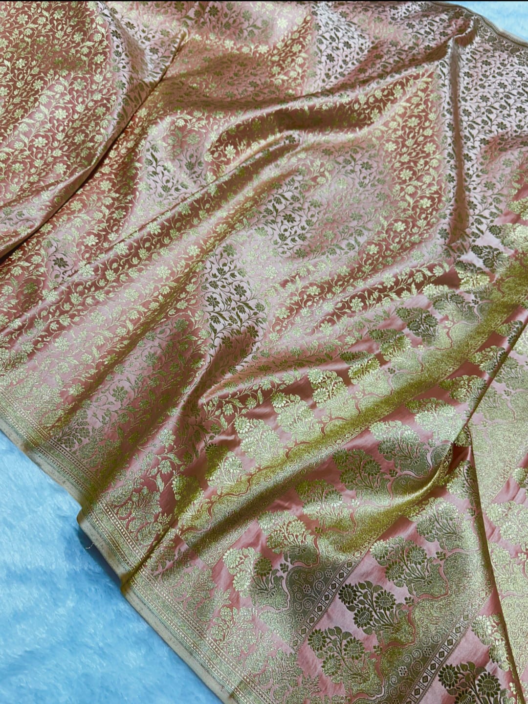 Exclusive Banaras Mashru Katan Silk Saree with Fine Brocade Work
