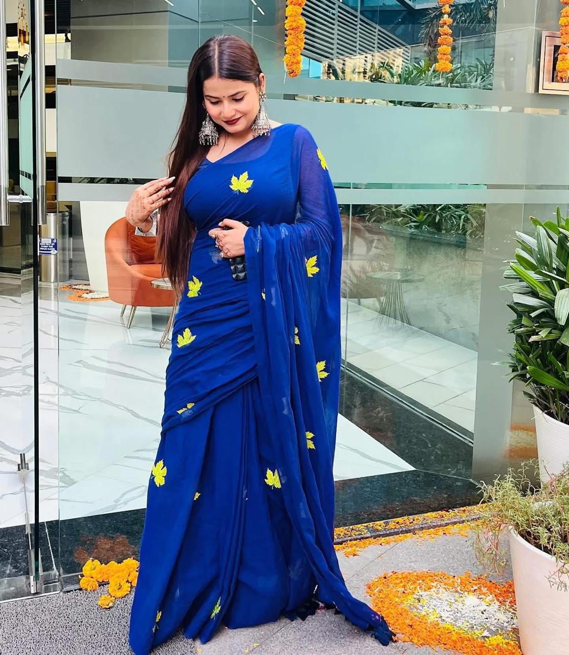 MUL MUL COTTON EMBROIDERY SAREE