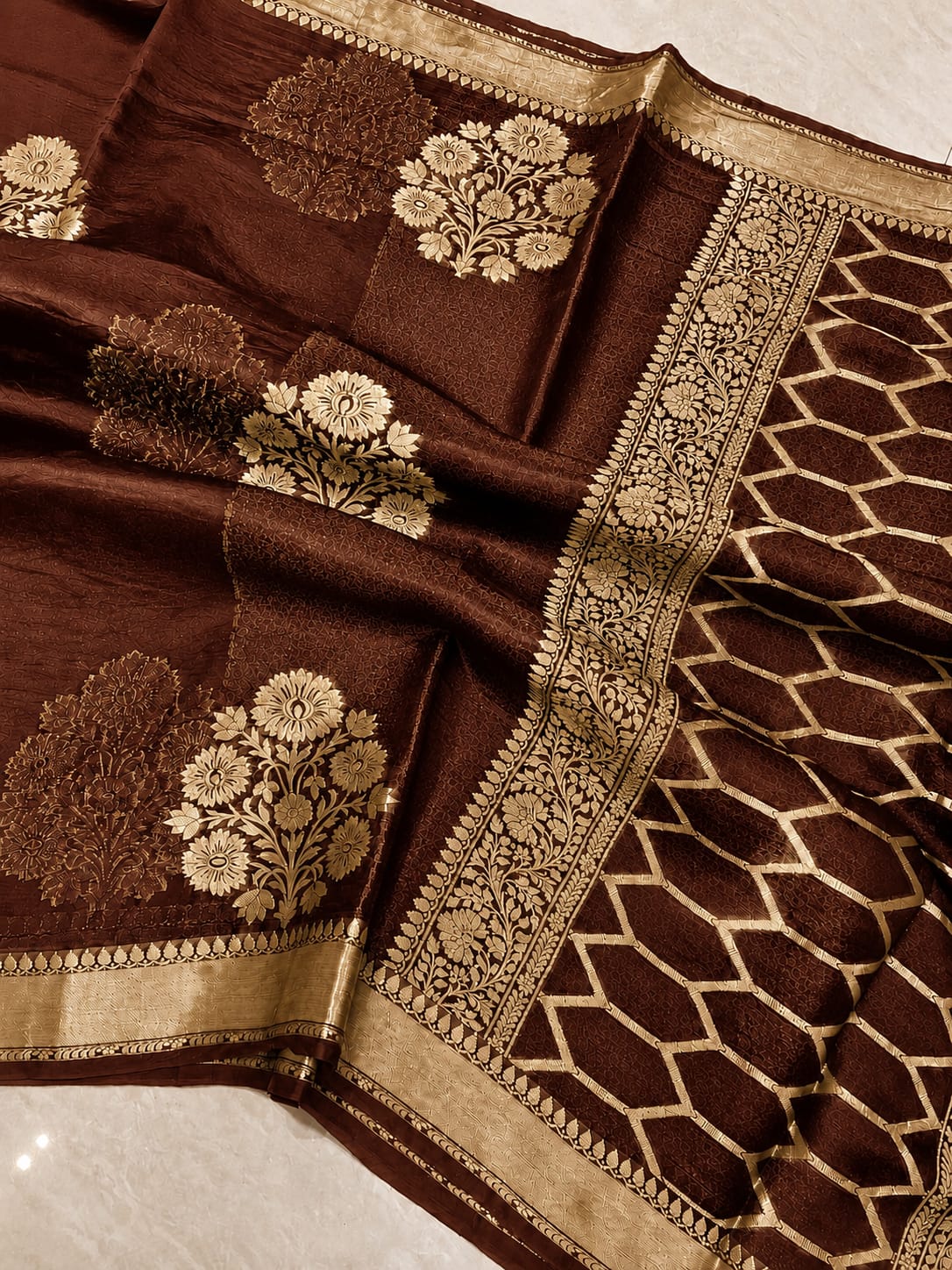 Beautiful Banaras Soft Raw Mango Silk Woven Premium Quality Saree