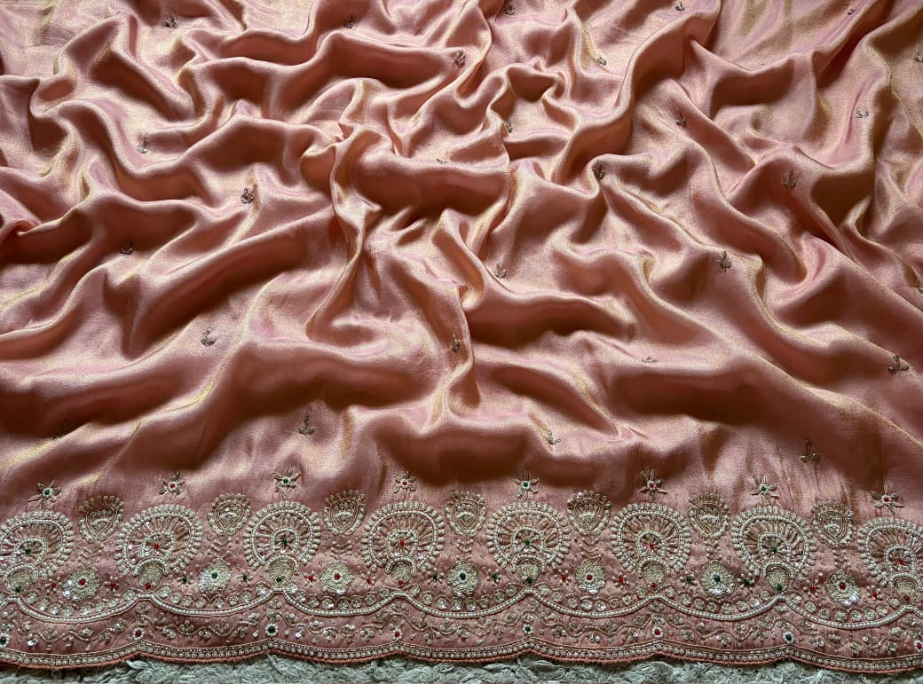 Rekha Ji Inspired Premium Pure Kanchipuram Zari Tissue Silk Saree