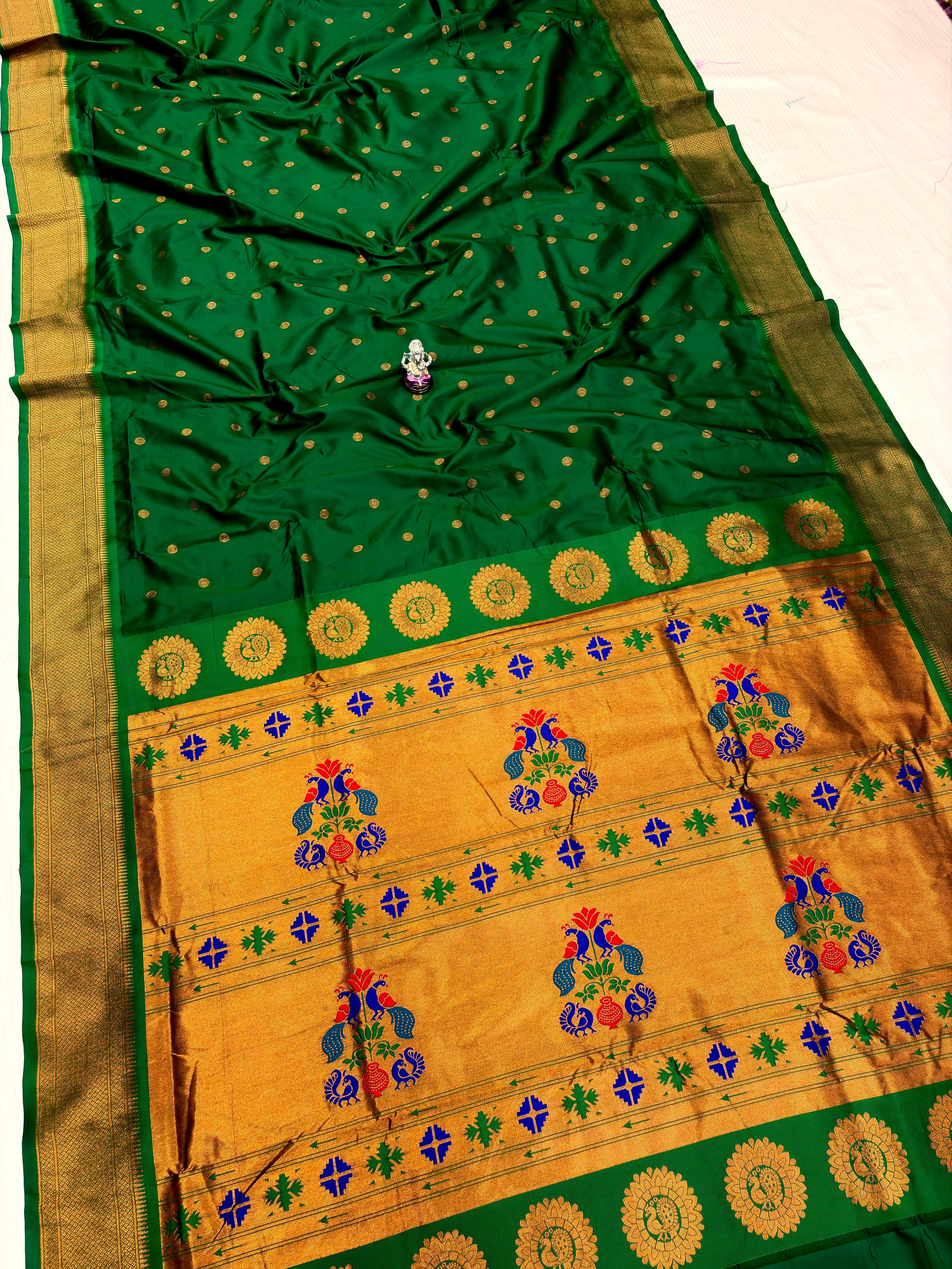Katan Silk With All-Over Kalanjali Zari Butti