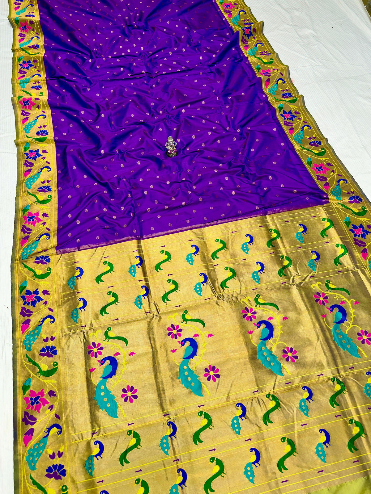 Maharani Pushpaa Paithani – Mor Popat Brocade Silk Saree