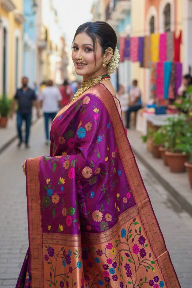 Premium Brocade Paithani Silk Saree