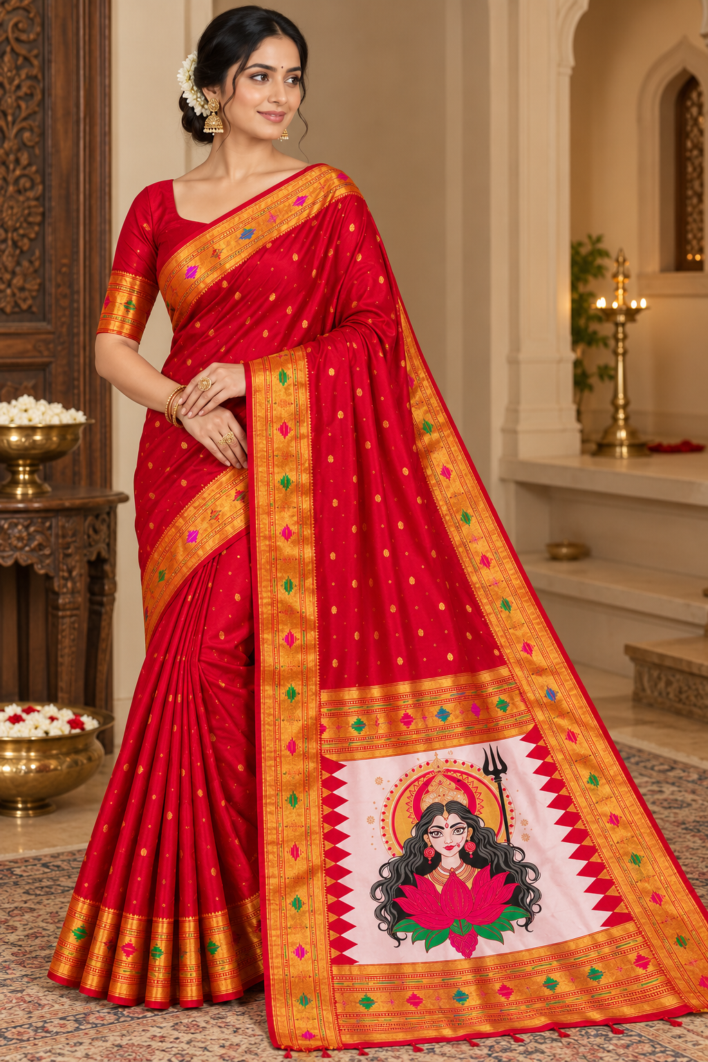 Adi Shakti Paithani – Premium Katan Silk Saree