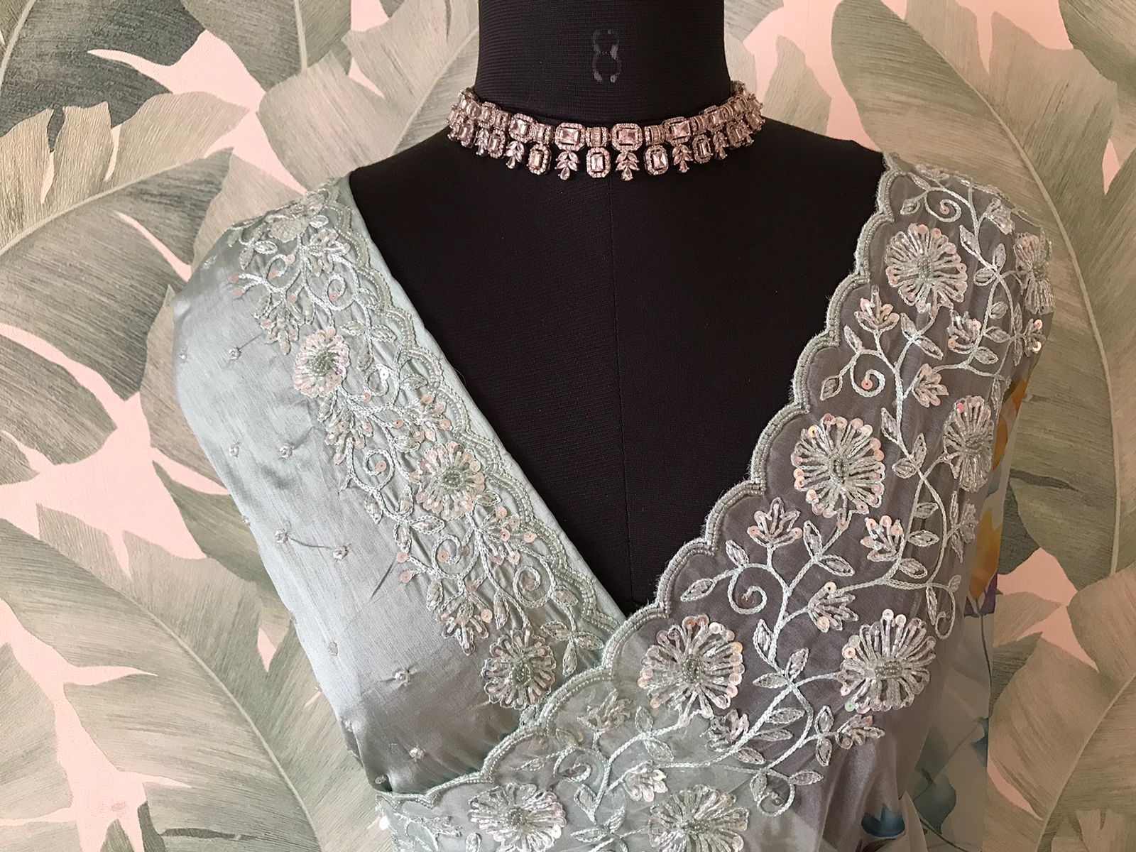 Premium Pure Organza Silk Handpainted & Handwork Saree