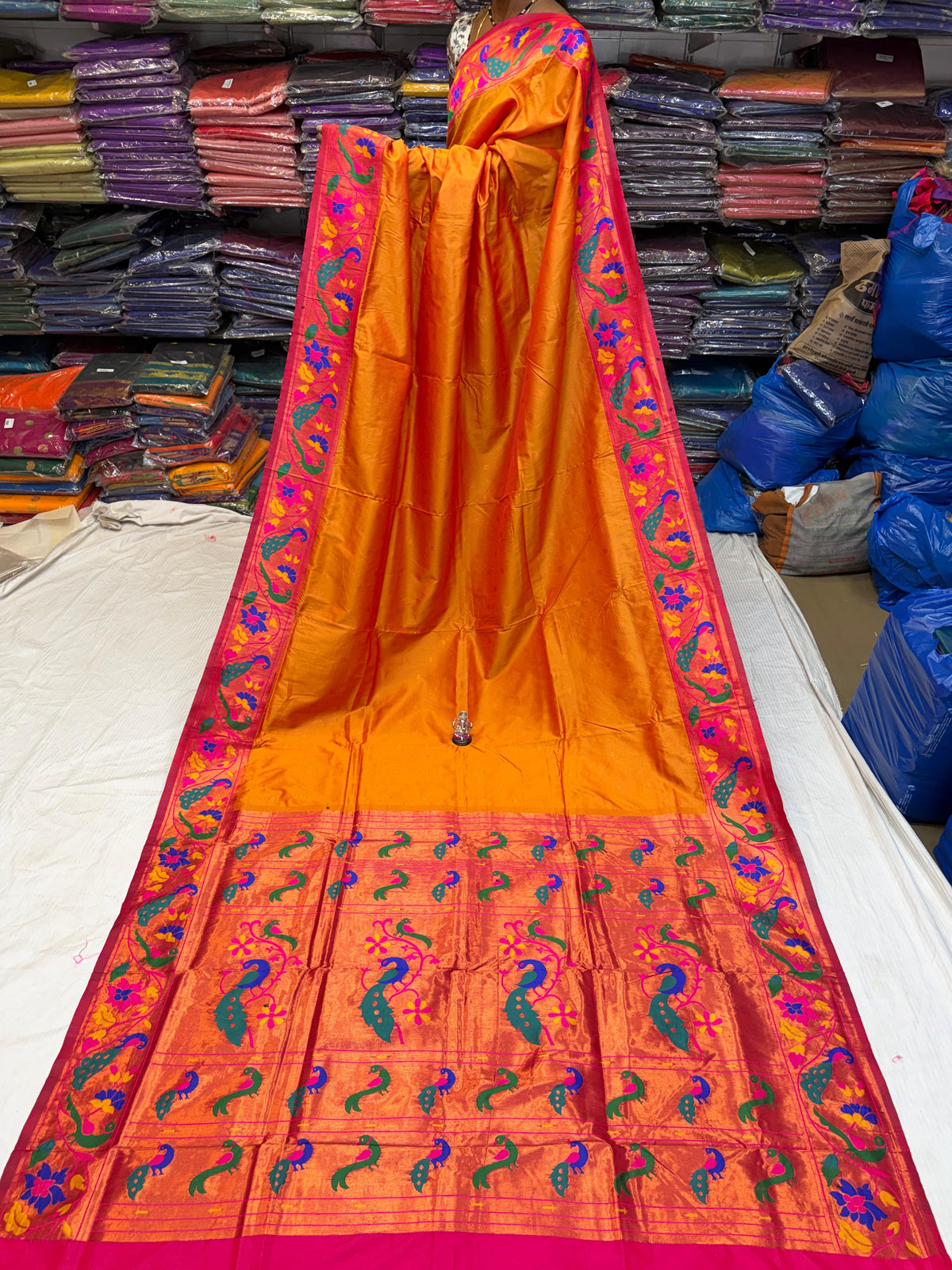 Maharani Pushpaa Paithani – Mor Popat Brocade Silk Saree