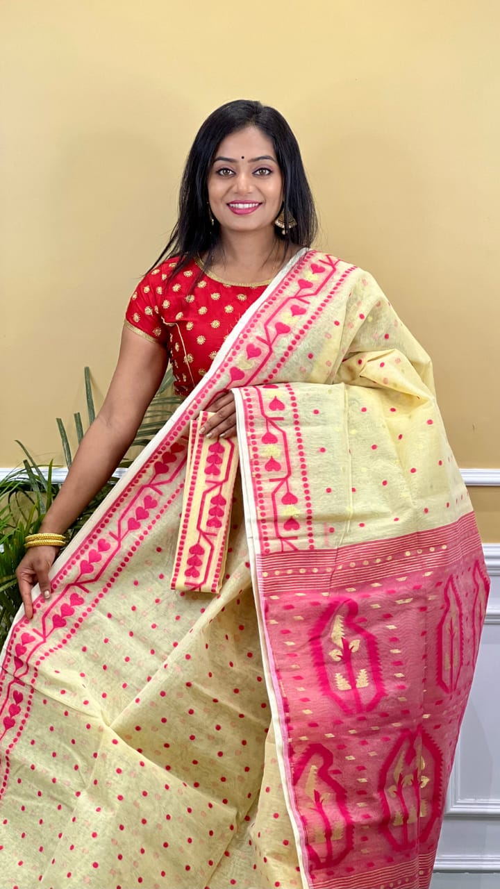 Exclusive Collection: Charulota Soft Dhakai Jamdani Saree