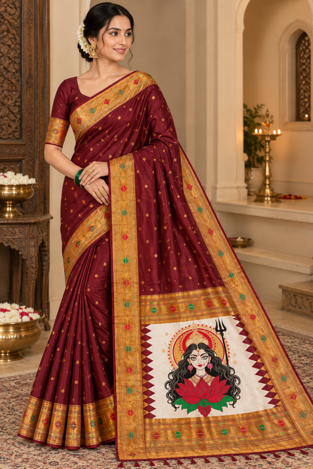 Adi Shakti Paithani – Premium Katan Silk Saree
