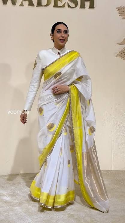 Celebrity-Inspired Royal Chanderi Handloom Pattu Silk Saree with Exquisite Meenakari Buttas & Zari Pallu