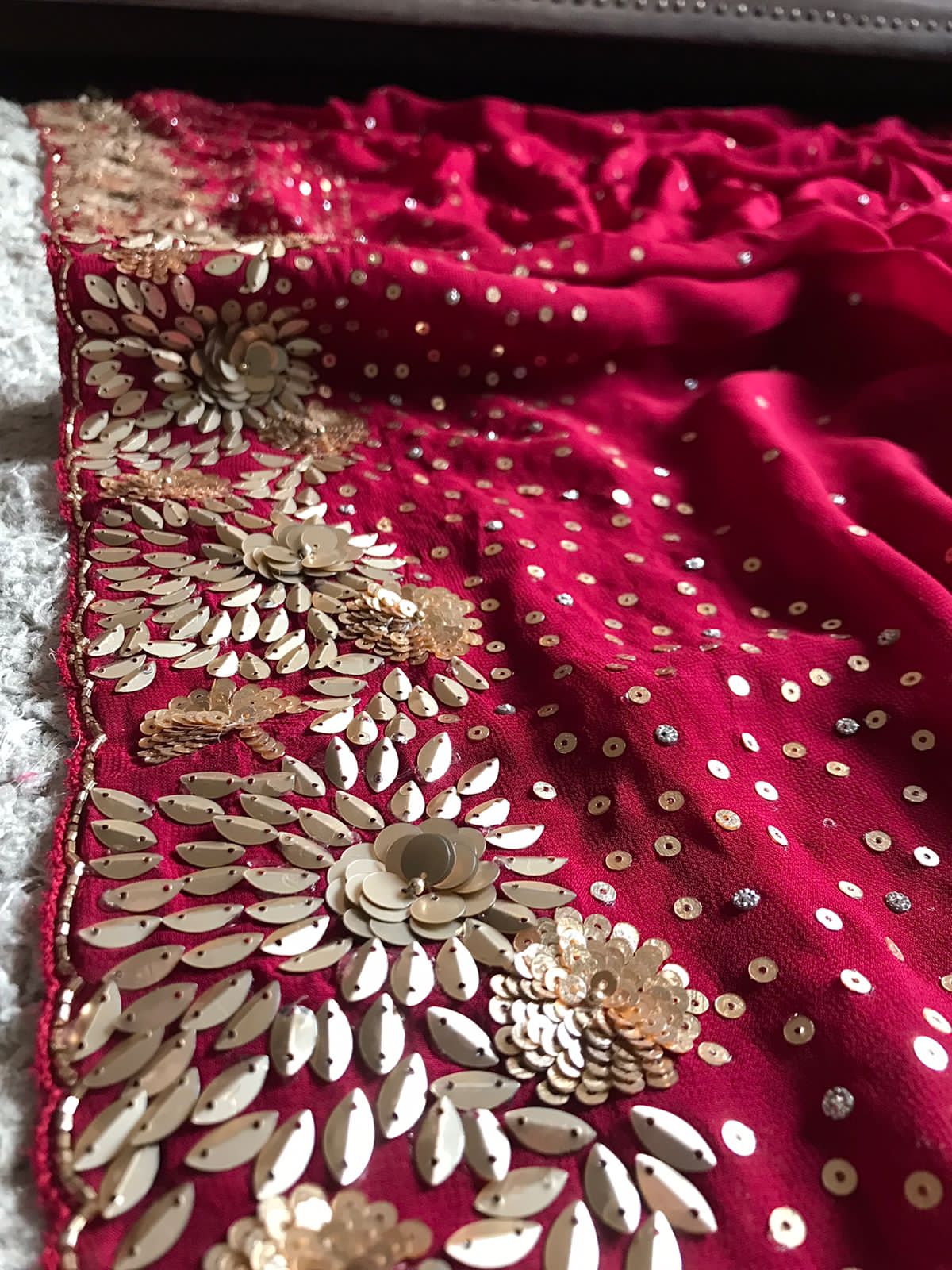 Premium Pure Georgette Silk Handwork Saree