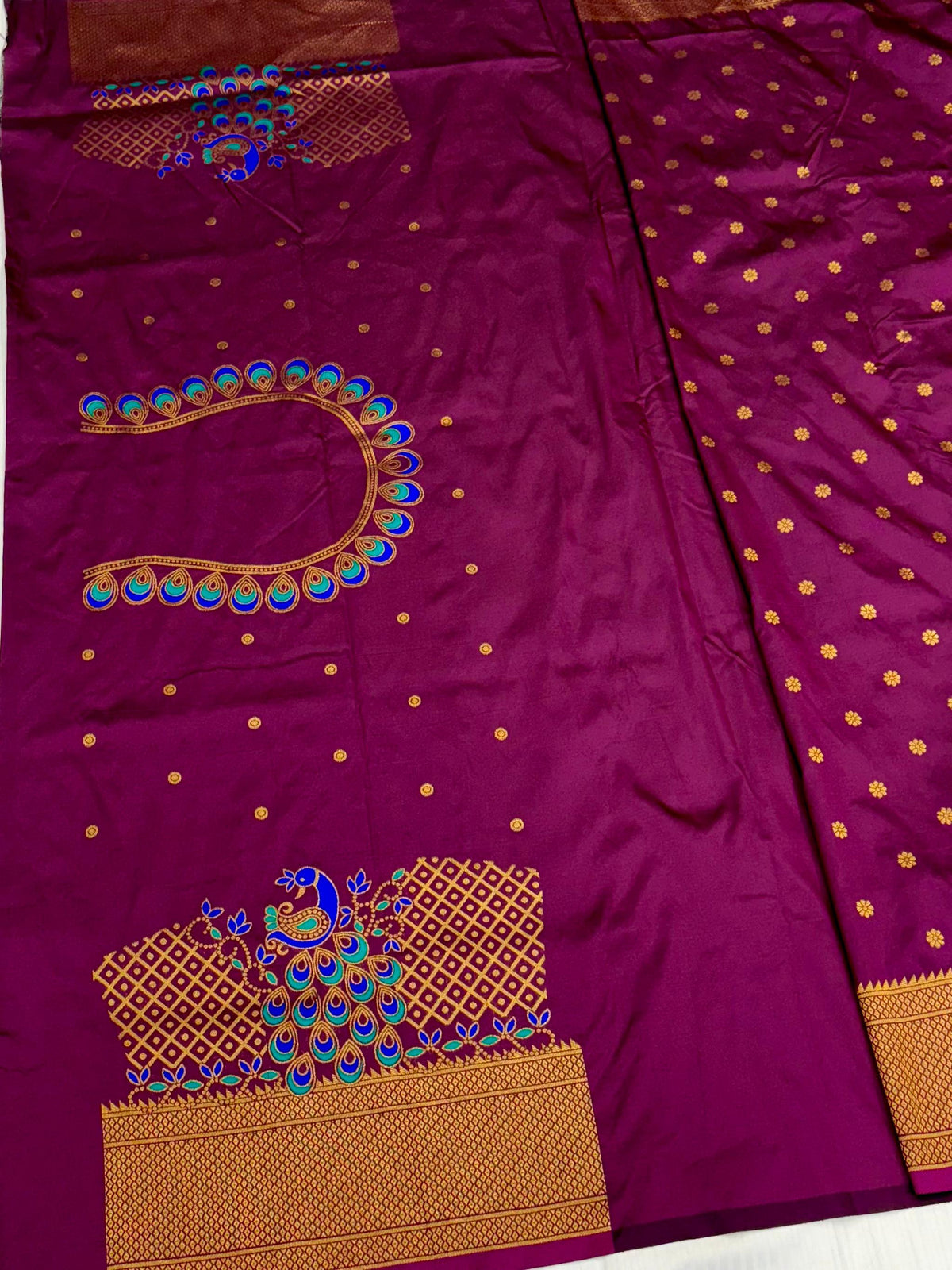 Royal Yeola Kalanjali Double Pallu Paithani Silk Saree