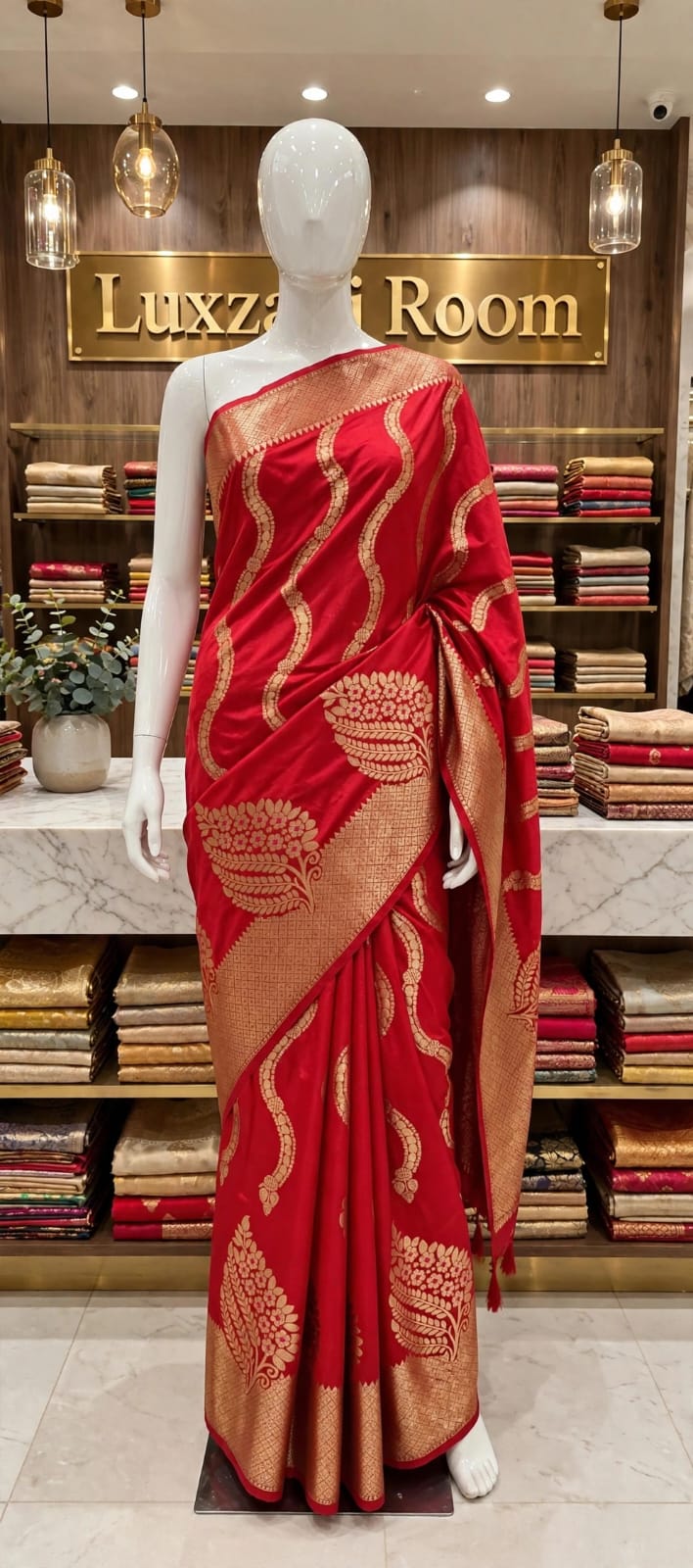 Banarasi Soft Raw Mango Silk Woven Sarees