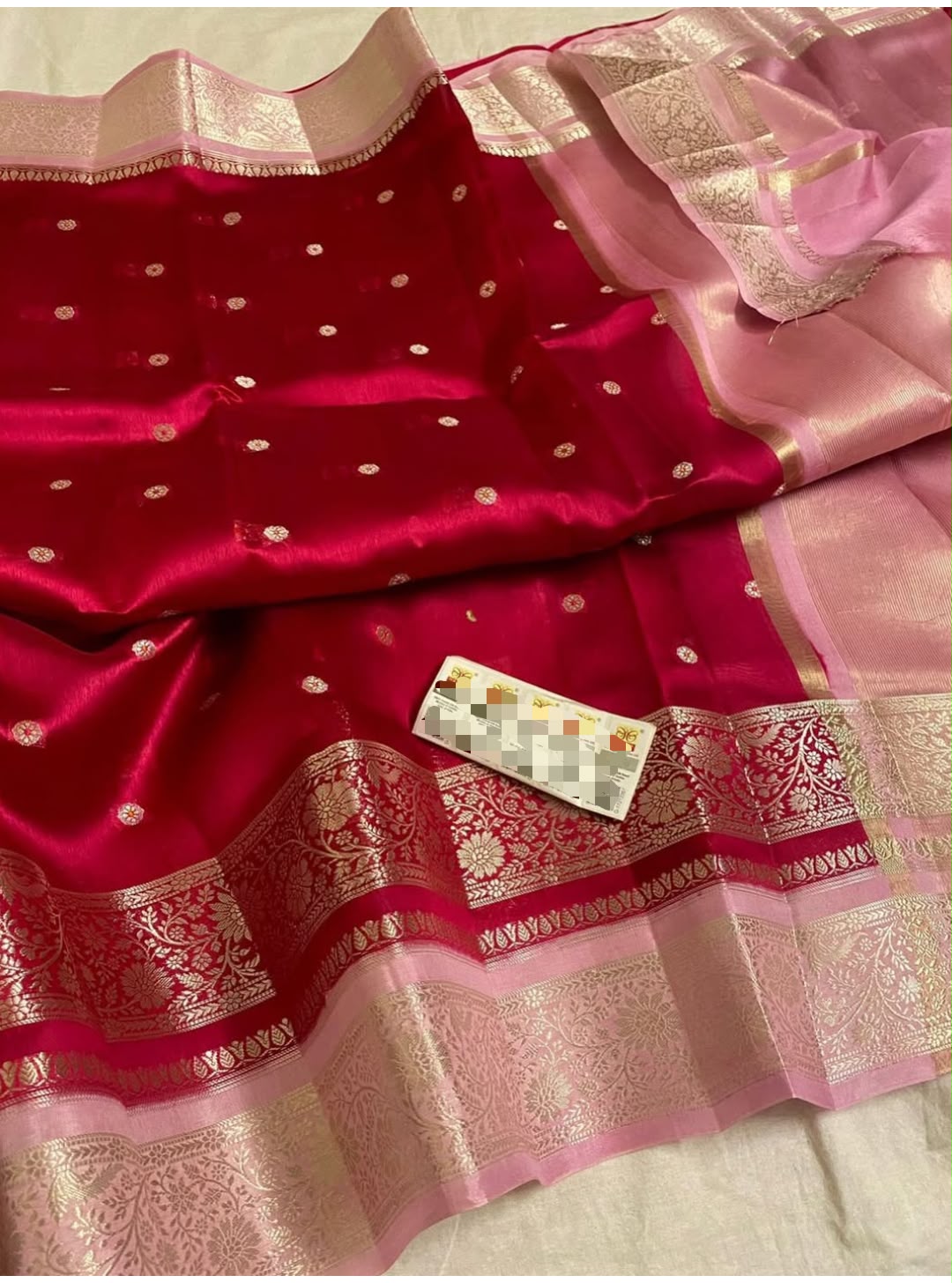 Premium Banarasi Raw Mango Silk Saree – Soft & Lightweight