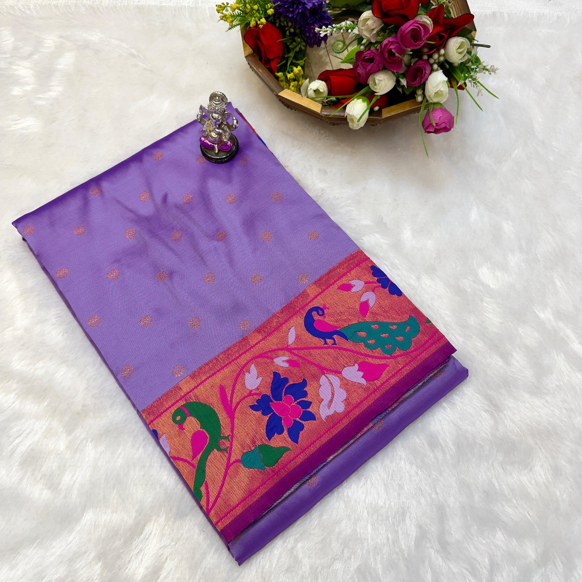 Maharani Pushpaa Paithani – Mor Popat Brocade Silk Saree