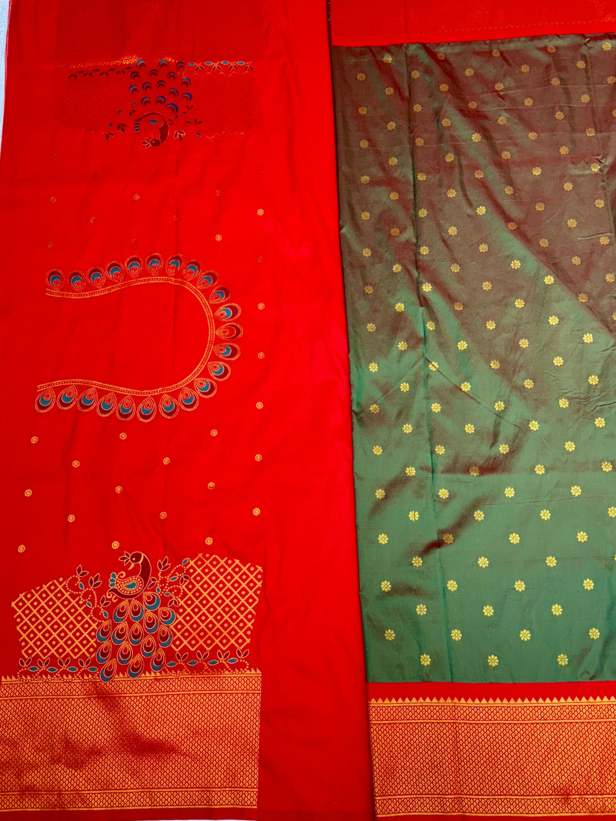 Royal Yeola Kalanjali Double Pallu Paithani Silk Saree