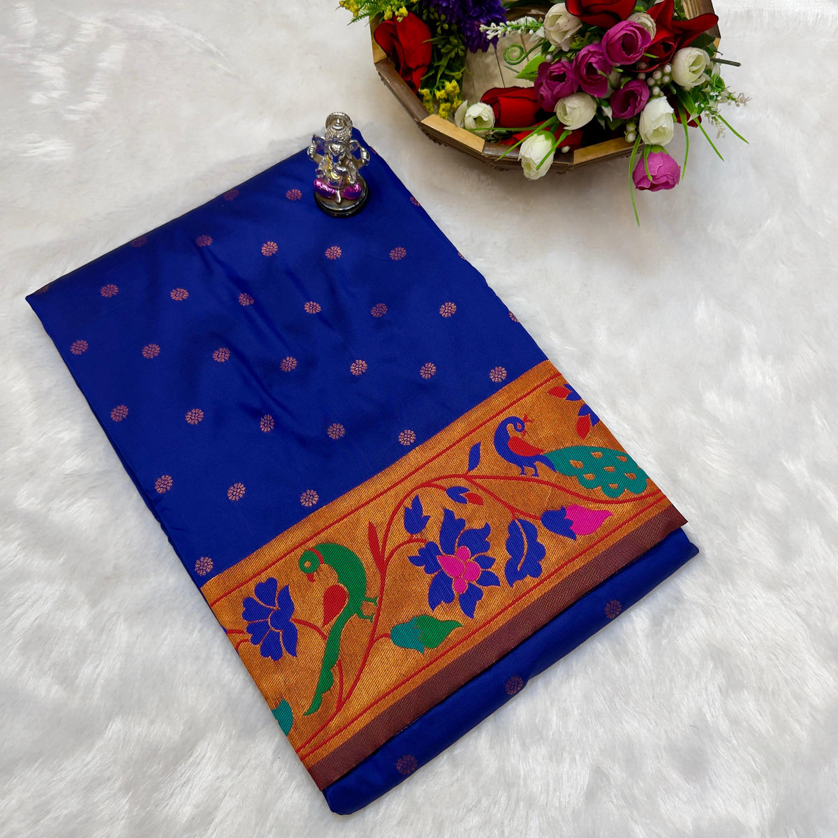 Maharani Pushpaa Paithani – Mor Popat Brocade Silk Saree