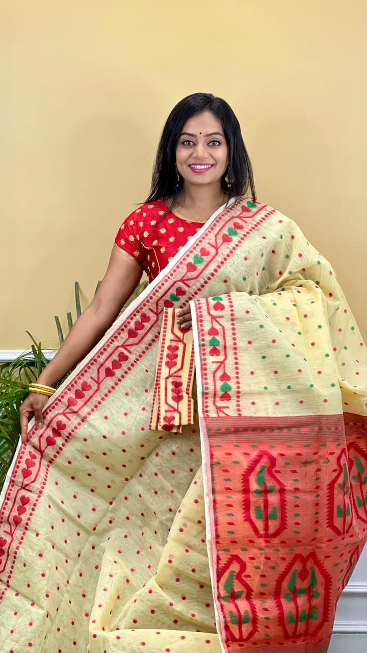 Charulota Soft Dhakai Jamdani Saree