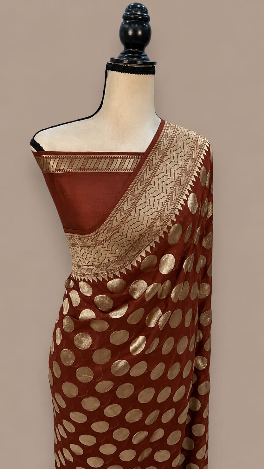Premium Banarasi Semi Georgette Silk Saree – Elegant Water Zari Weaving