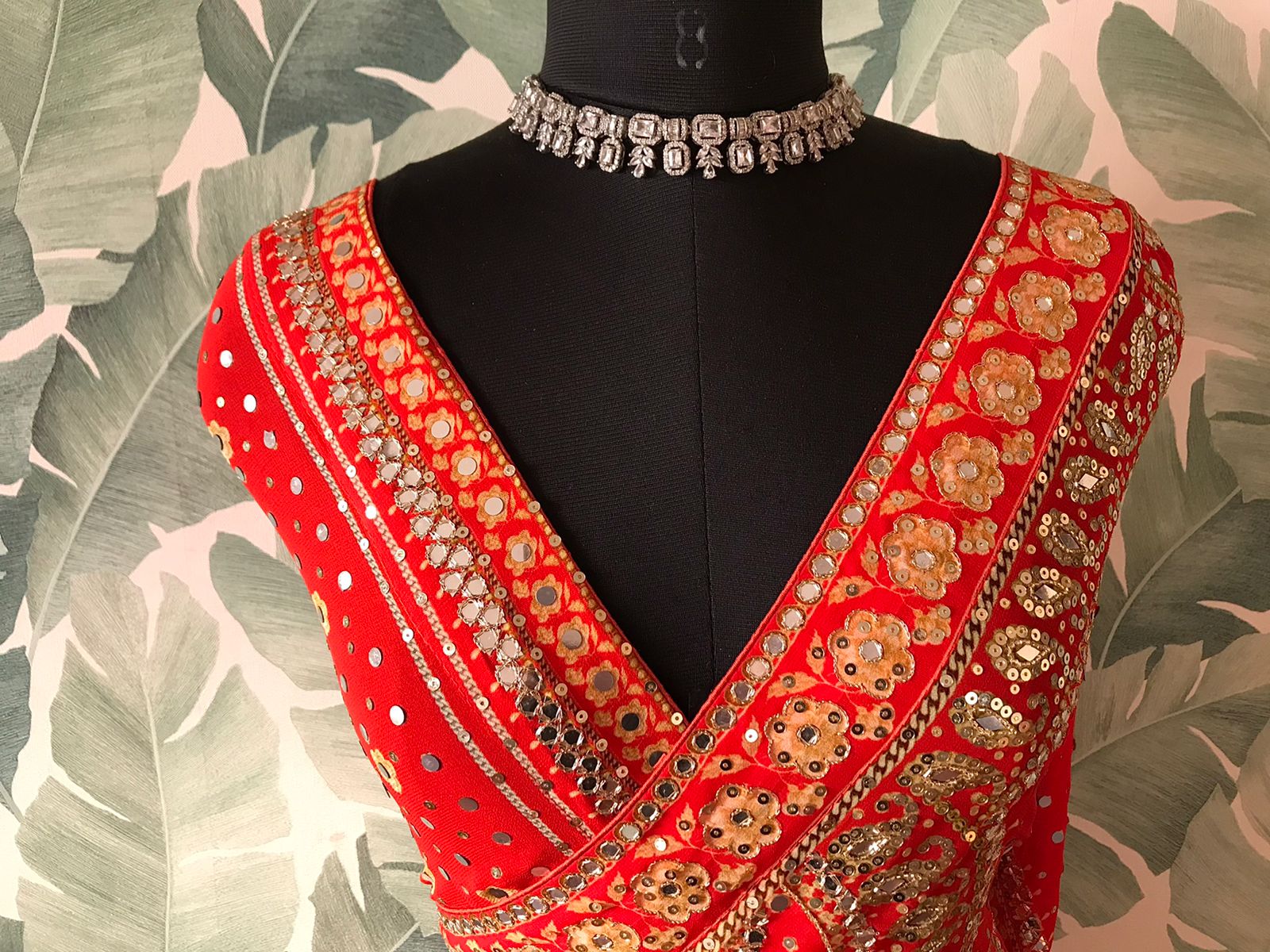 Orange Sampada Inspired Premium Georgette Silk Saree